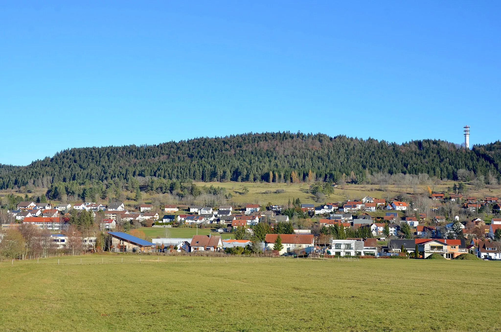 Photo showing: Montschenloch bei Deilingen (Tuttlingen), Naturraum Hohe Schwabenalb, Naturpark Obere Donau, Vogelschutzgebiet Südwestalb und Oberes Donautal, Wasserschutzgebiet Teich- und Hesselbohlquellen