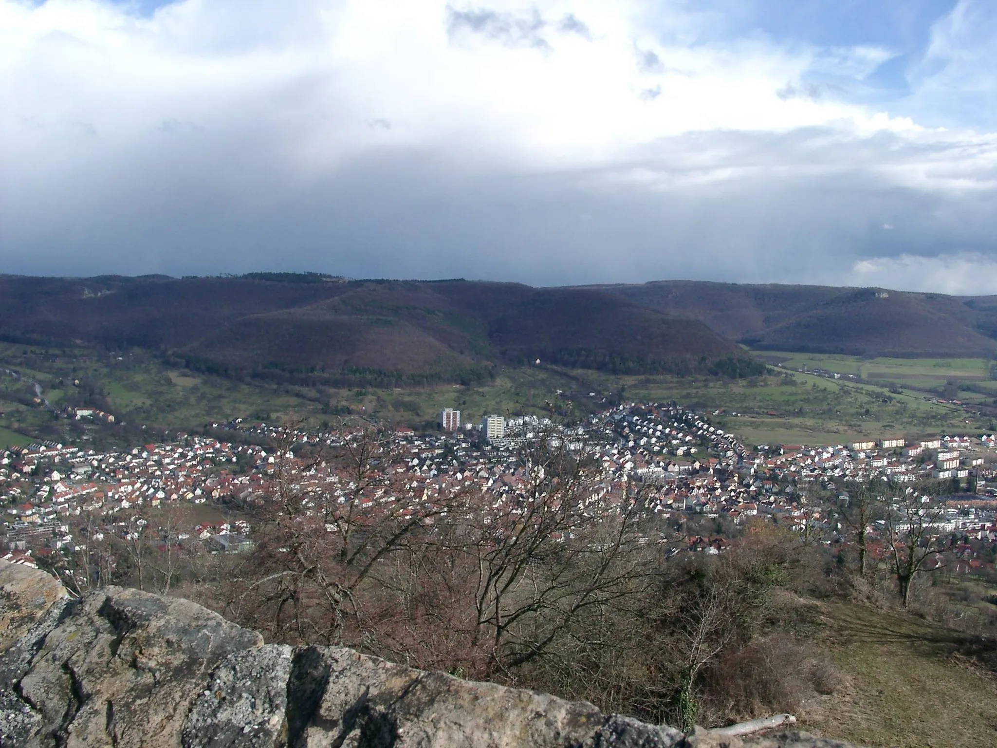 Photo showing: Blick auf Eningen von der Achalm