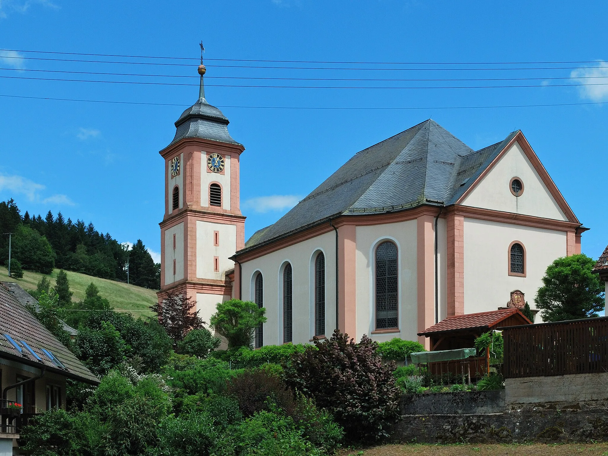 Photo showing: Catholic church St. Ulrich in Schenkenzell in the federal state Baden-Württemberg in Southern Germany.