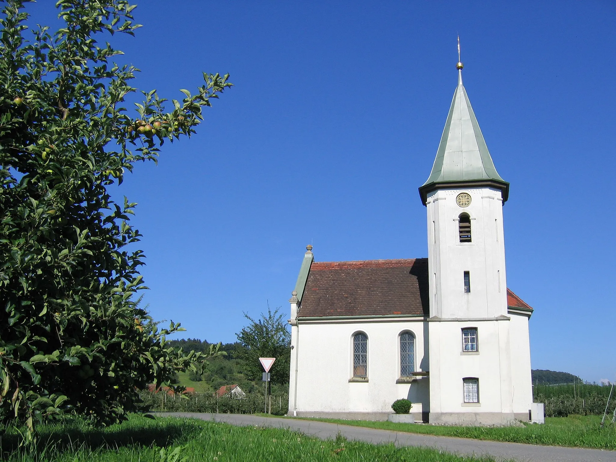 Photo showing: Germany - Baden-Württemberg - Bodenseekreis - Kressbronn am Bodensee: Sebastian chapel near Betznau
