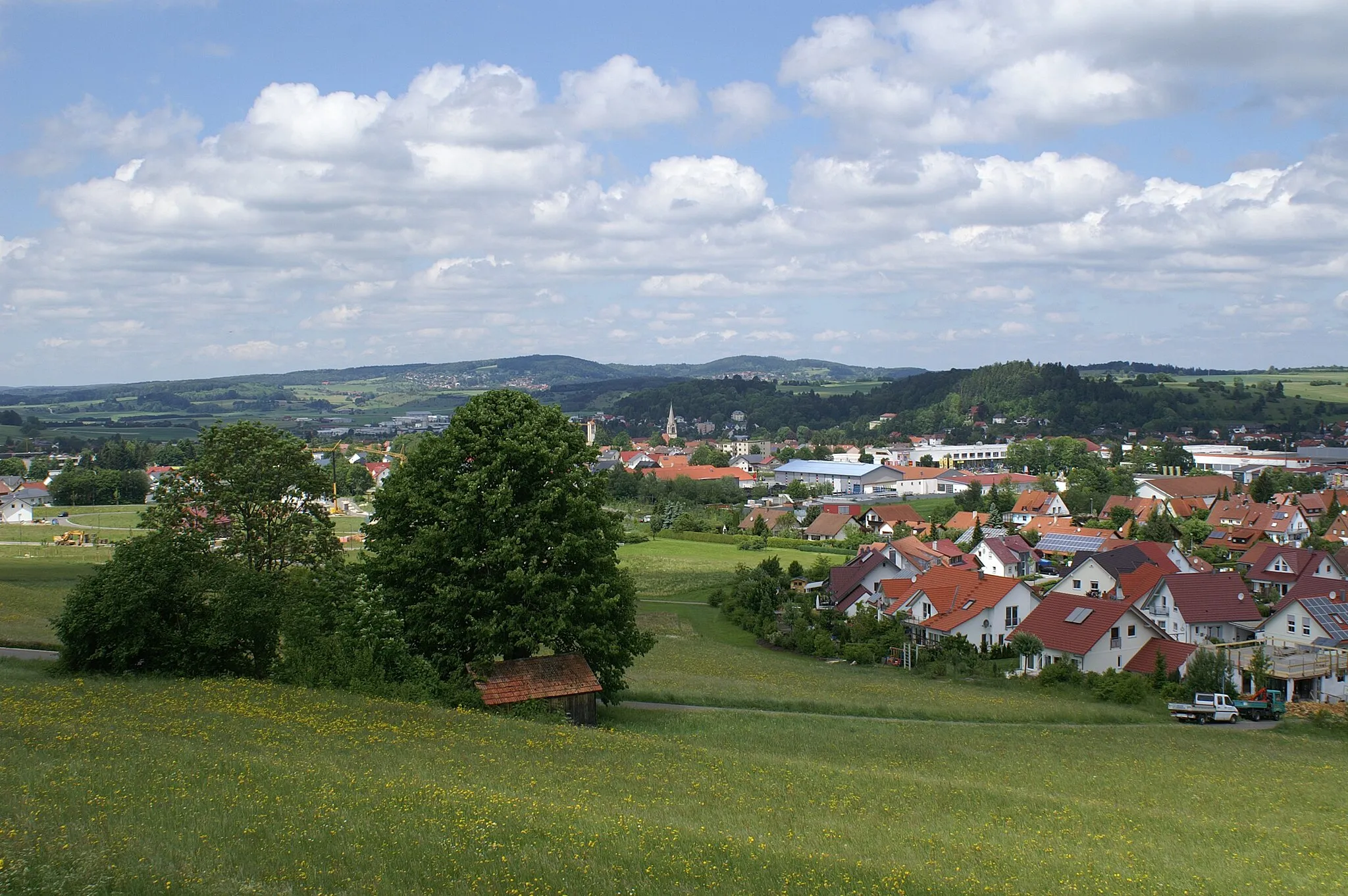Photo showing: Münsingen (Württemberg) liegt auf der hügeligen Kuppenalb im Zentrum des Biosphärengebietes Schwäbische Alb.