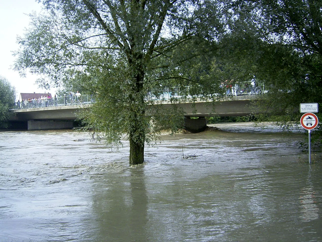 Photo showing: Illerhochwasser 2005 (bei Wiblingen)