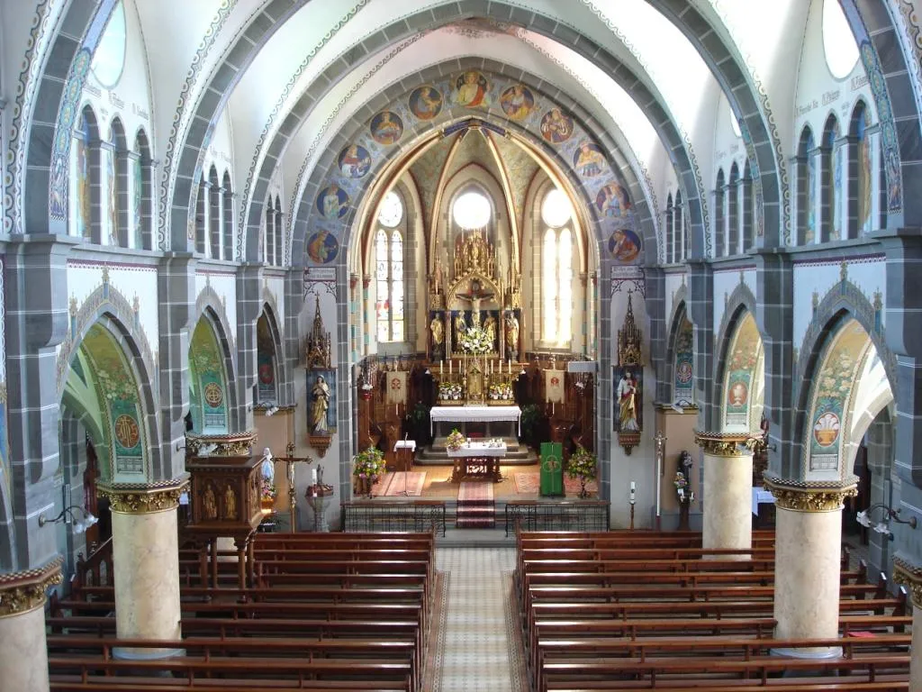 Photo showing: Inneres der Pfarrkirche St. Laurentius, Oggelshausen, Landkreis Biberach