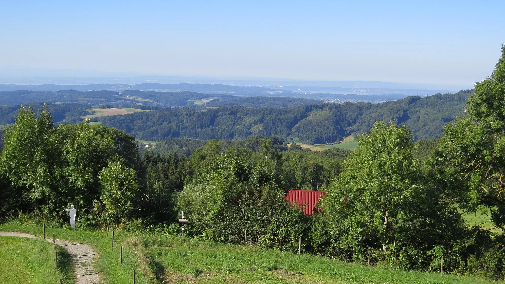 Photo showing: Blick vom Höchsten über Deggenhausertal zum Bodensee