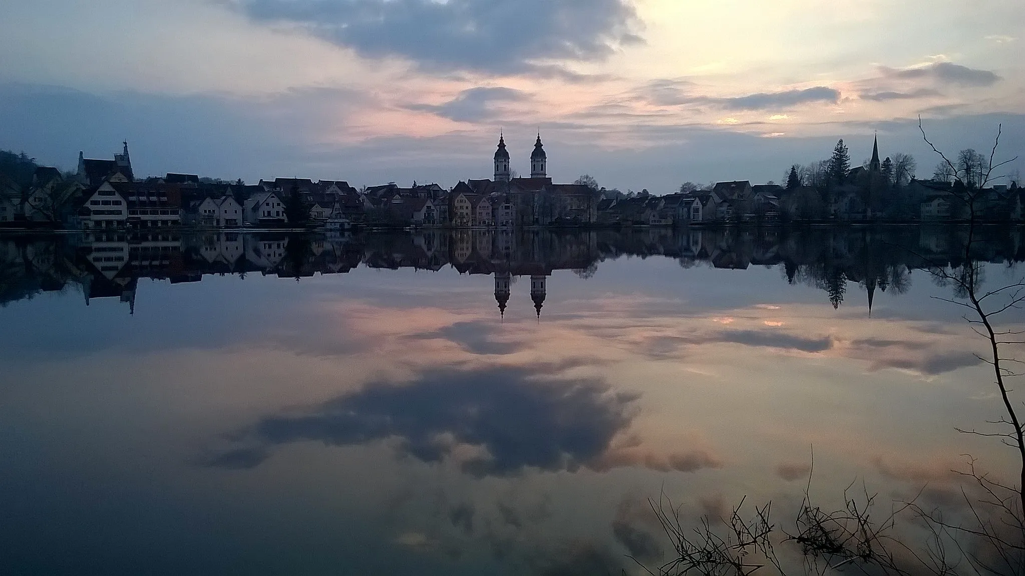 Photo showing: Abendstimmung am Stadtsee Bad Waldsee