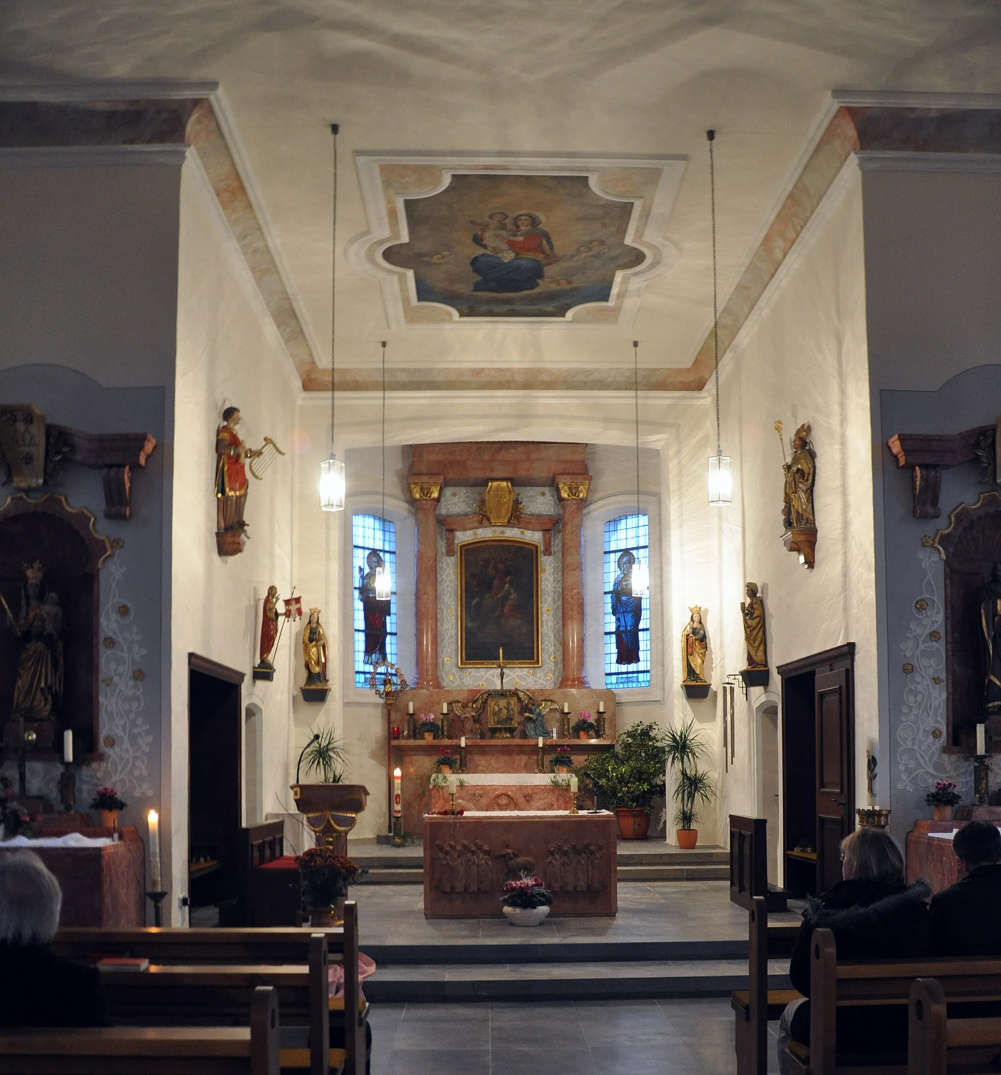 Photo showing: Levertsweiler (Gemeinde Ostrach), Katholische Pfarrkirche St. Luzia
Blick zum Chor