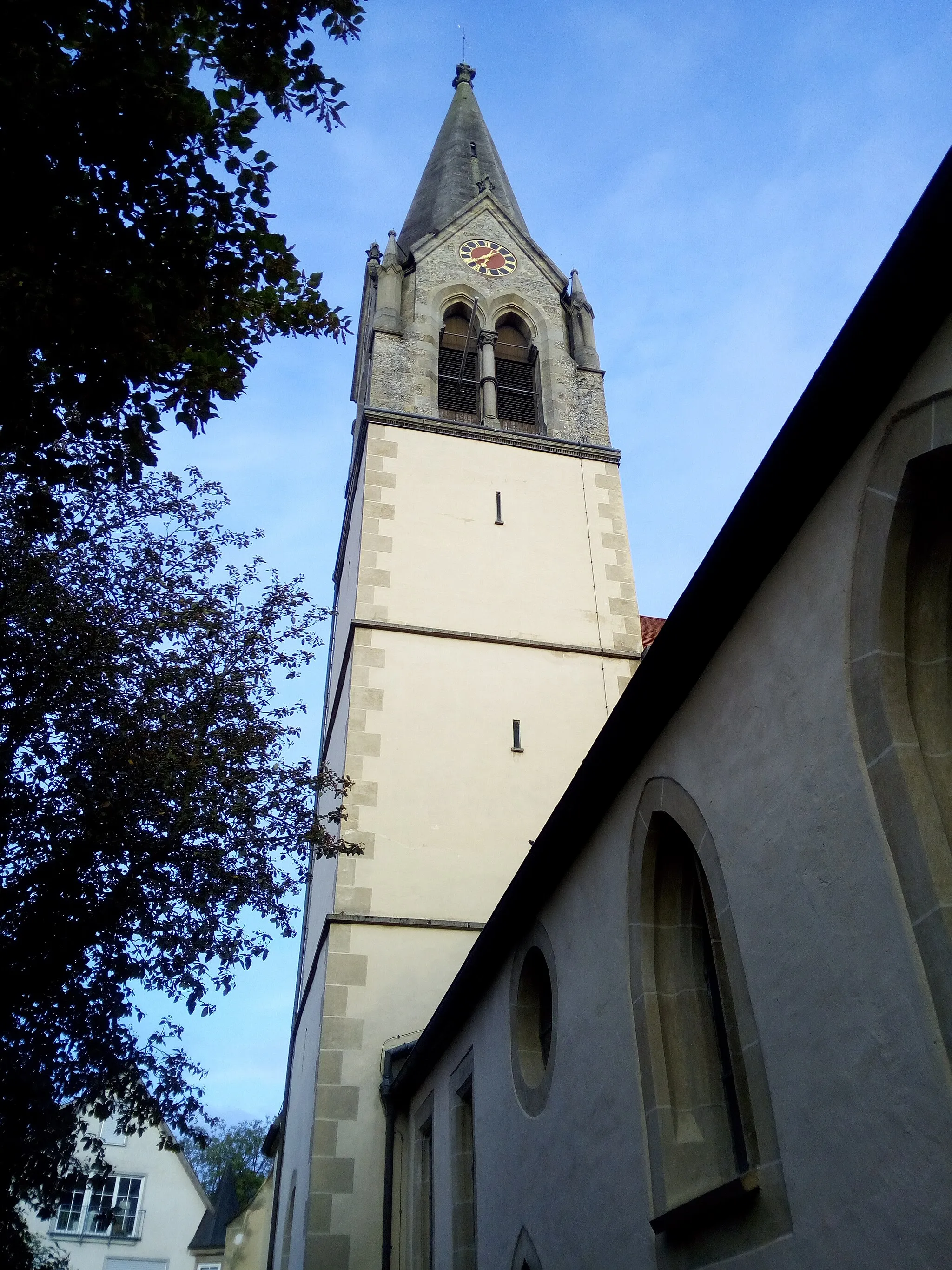 Photo showing: Die evangelische Kirche in Münsingen