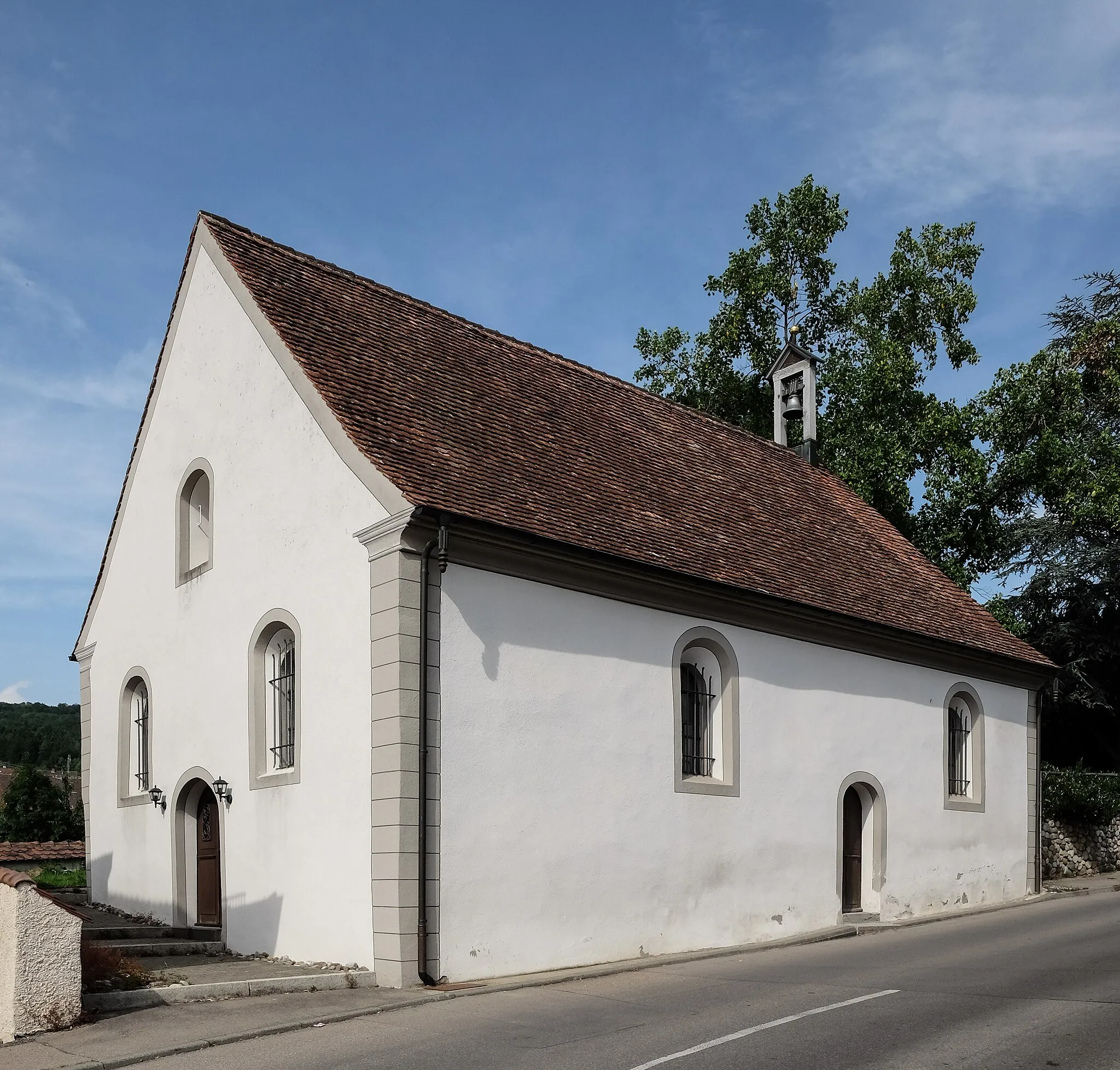 Photo showing: Chapel St. Mauritius vor den Mauern in Markdorf, district Bodenseekreis, Baden-Württemberg, Germany
