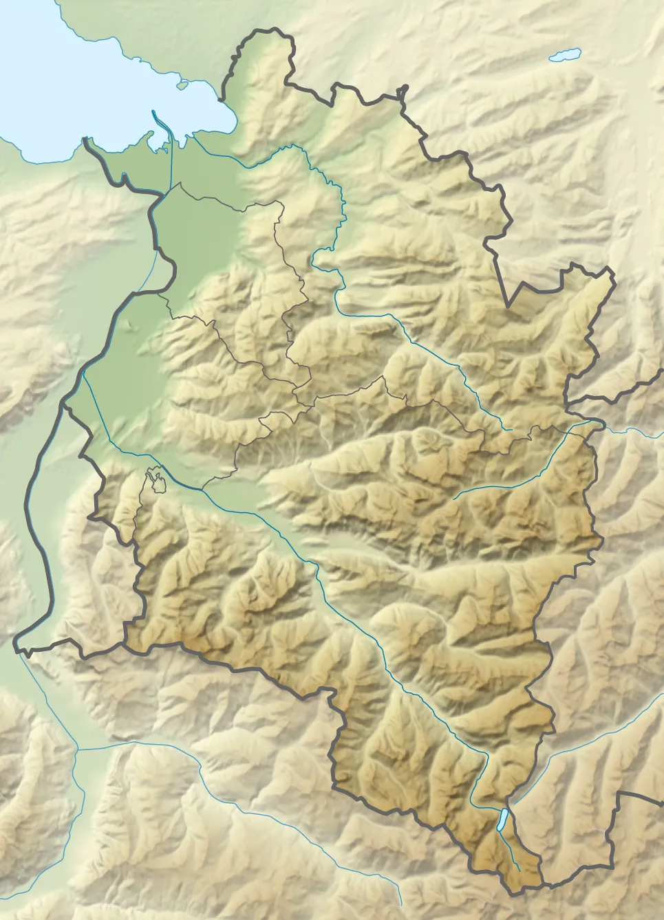 Photo showing: Location map of Vorarlberg
Equirectangular projection. Geographic limits of the map:

N: 47.62 N
S: 46.82 N
W: 9.45 E
E: 10.3 E