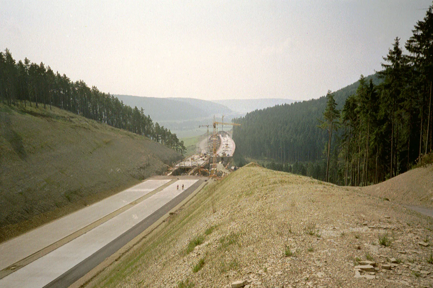 Photo showing: Judentalbrücke der A71 bei Meiningen im Bau