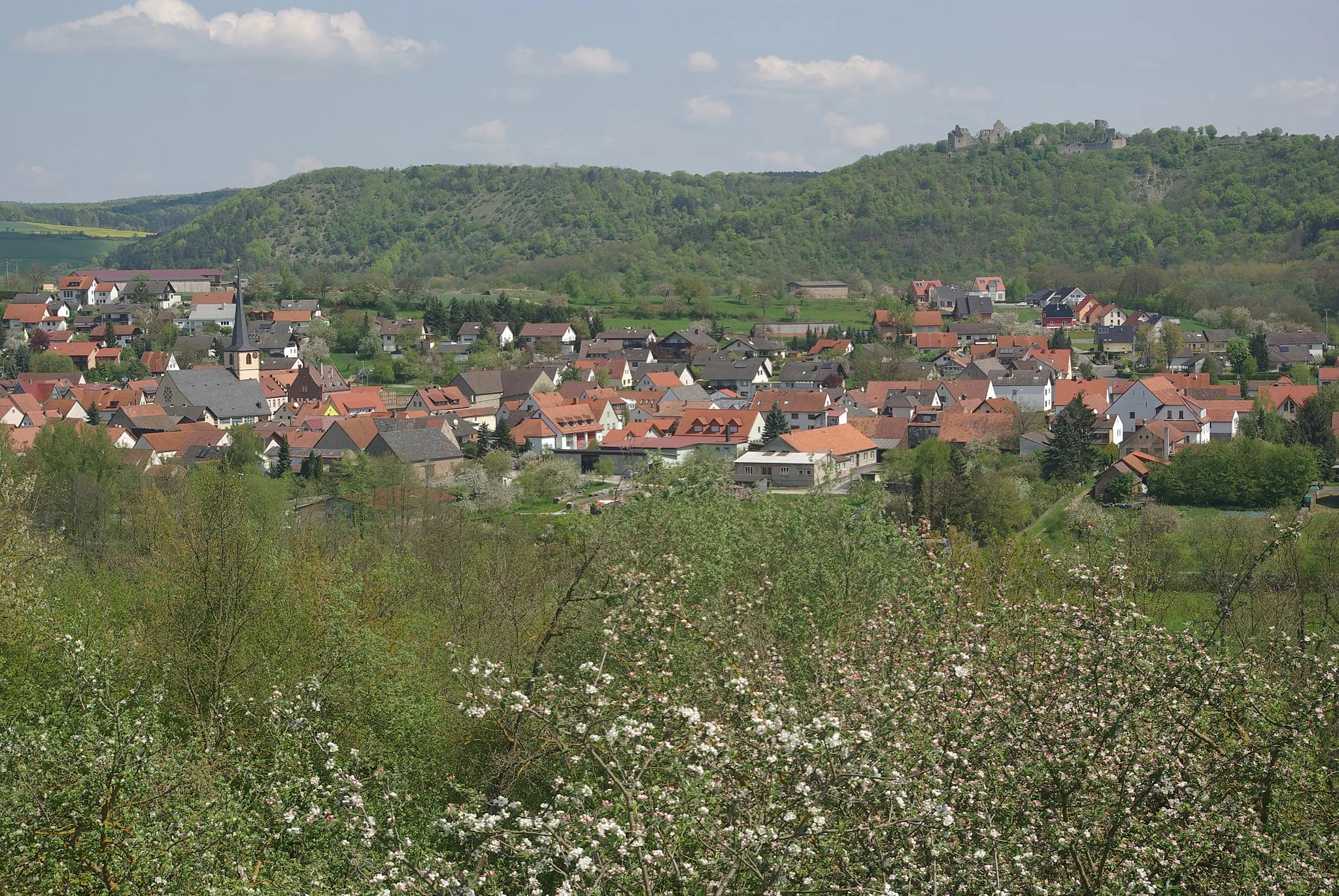 Photo showing: Gössenheim (Altort) von Westen