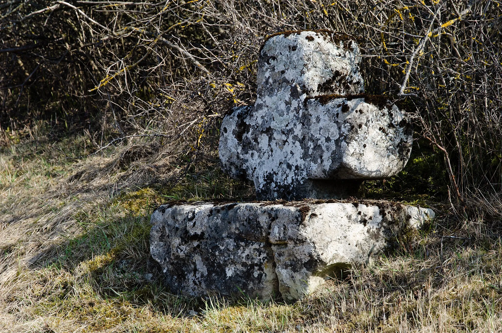 Photo showing: Stone cross in Münnerstadt, county Rhön-Grabfeld, Lower Franconia, Bavaria, Germany