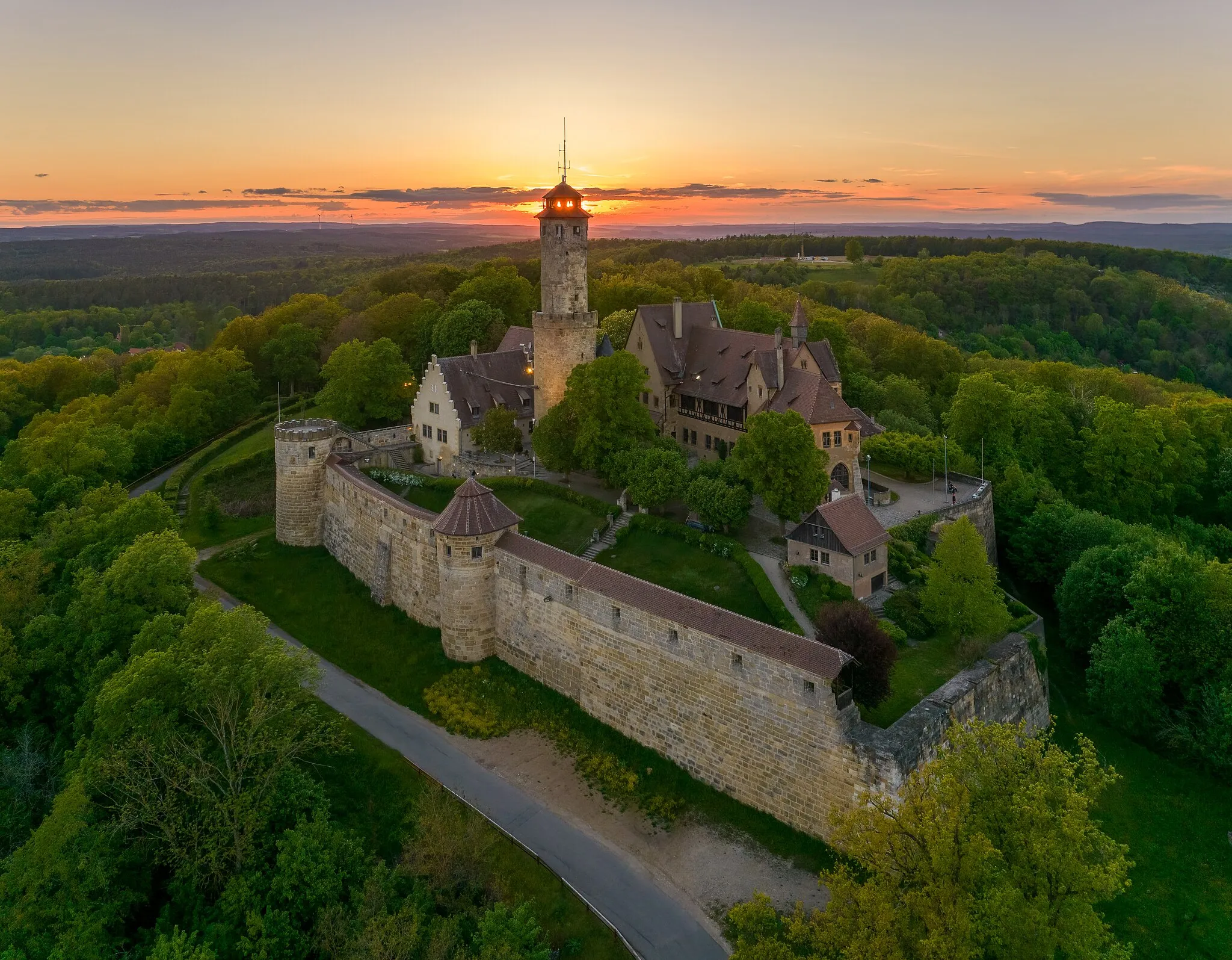 Photo showing: Aerial view of the Altenburg in Bamberg