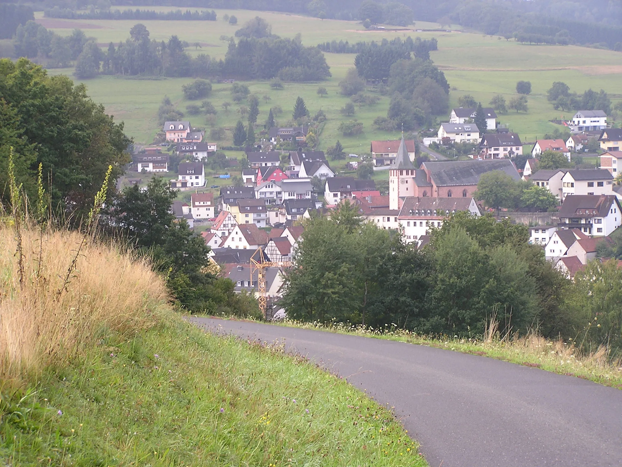 Photo showing: Frammersbach (Landkreis Main-Spessart, Unterfranken, Bayern, Deutschland) vom Bäckersberg