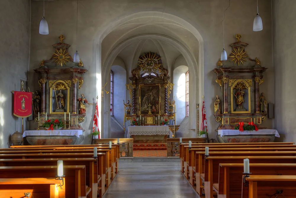 Photo showing: St. Ottilia-Kirche Rüdenau - Innenansicht