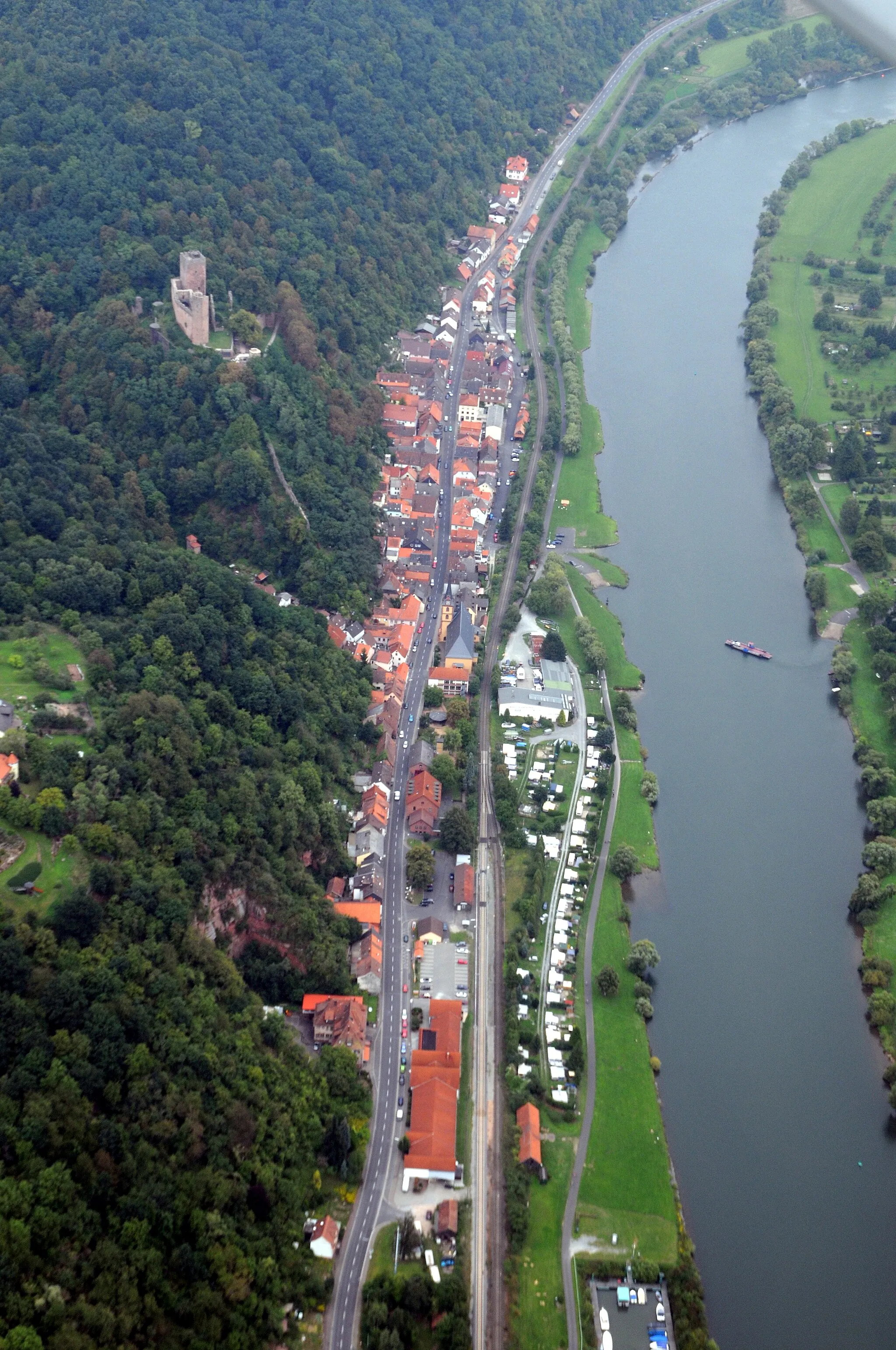 Photo showing: Stadtprozelten, Bavaria, Germany, aerial photograph