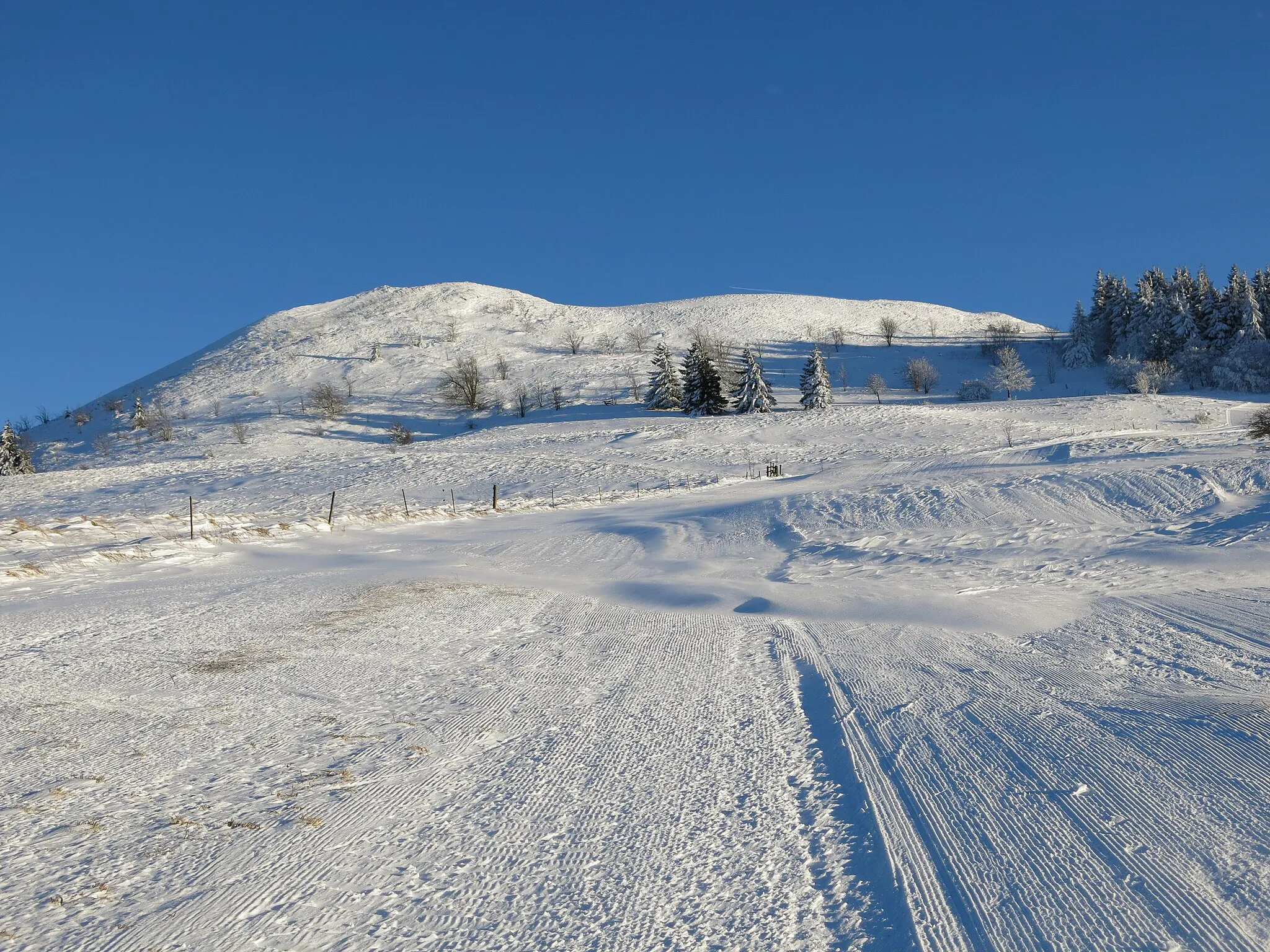 Photo showing: The Abtsrodaer Kuppe in the Rhön Mountains, seen from northwest