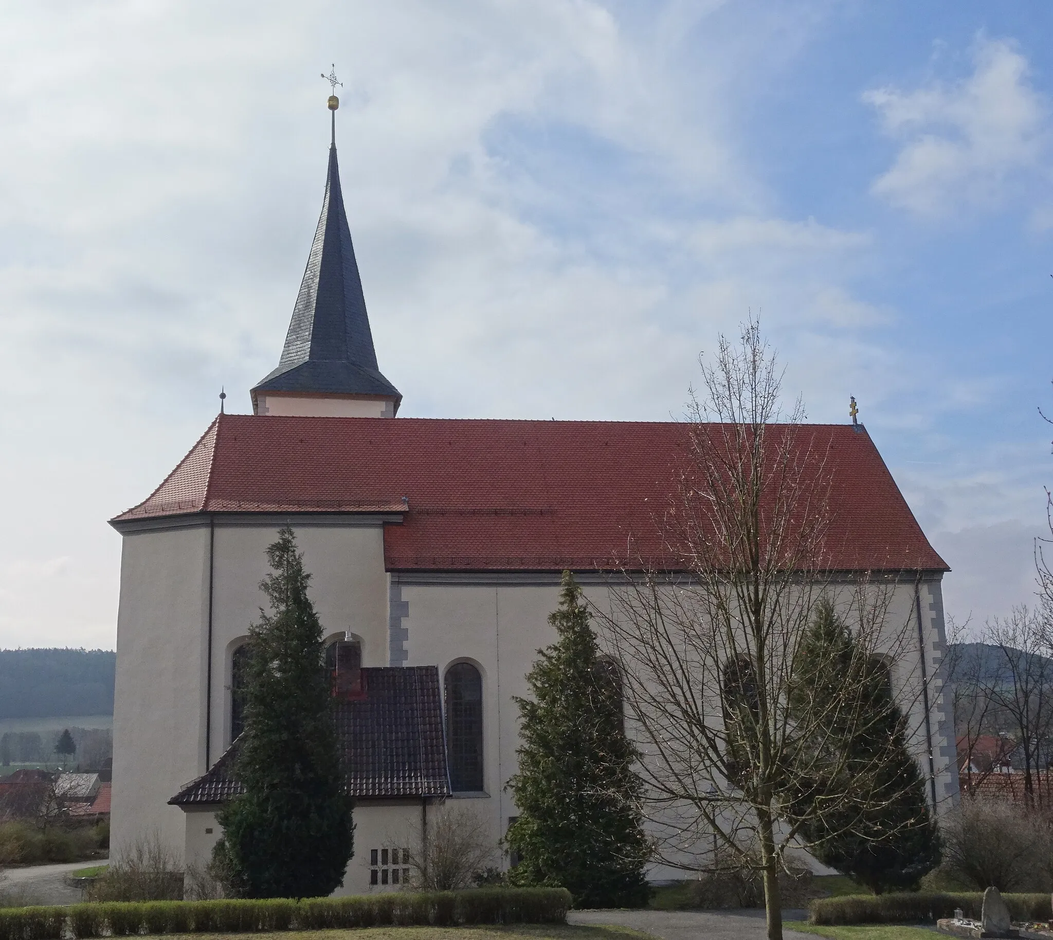 Photo showing: Pfarrkirche St. Johannes der Täufer, Nordheim vor der Rhön