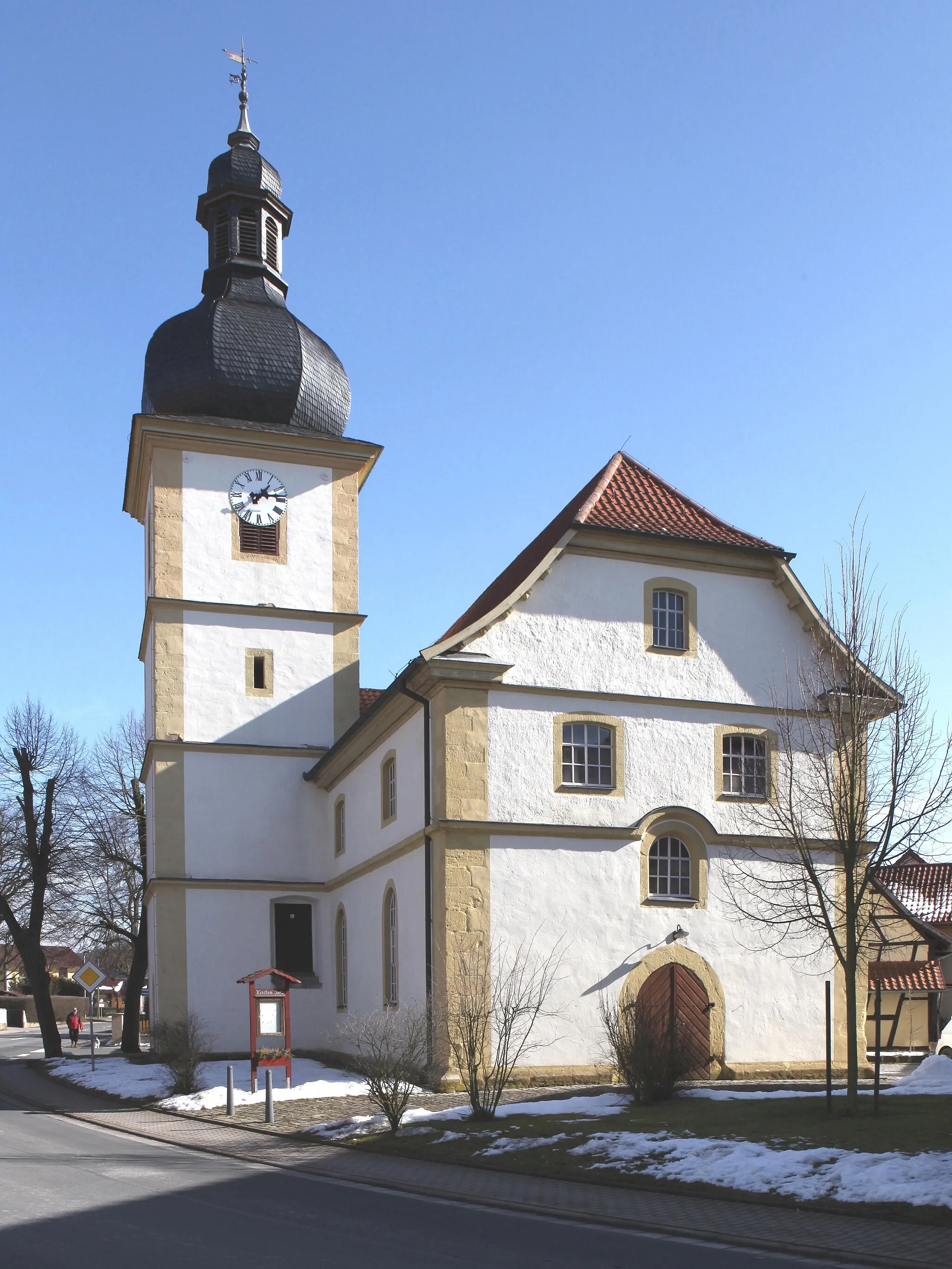 Photo showing: Ev. Kirche aus Anfang des 18. Jahrhunderts in Seidingstadt, OT von Straufhain, Landkreis Hildburghausen