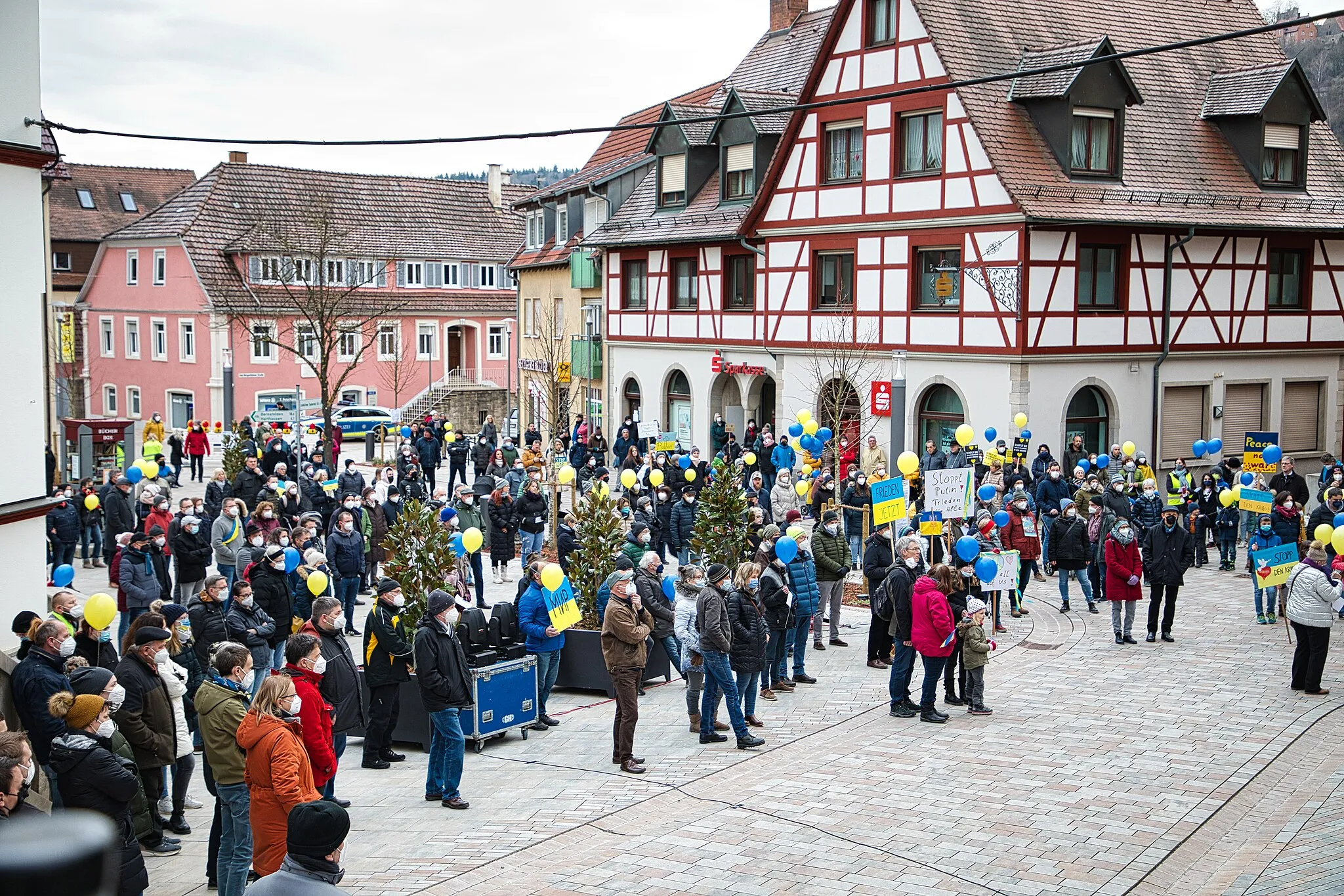 Photo showing: Kundgebung "Solidarität für die Menschen in der Ukraine" am 5. März 2022 in Igersheim.
