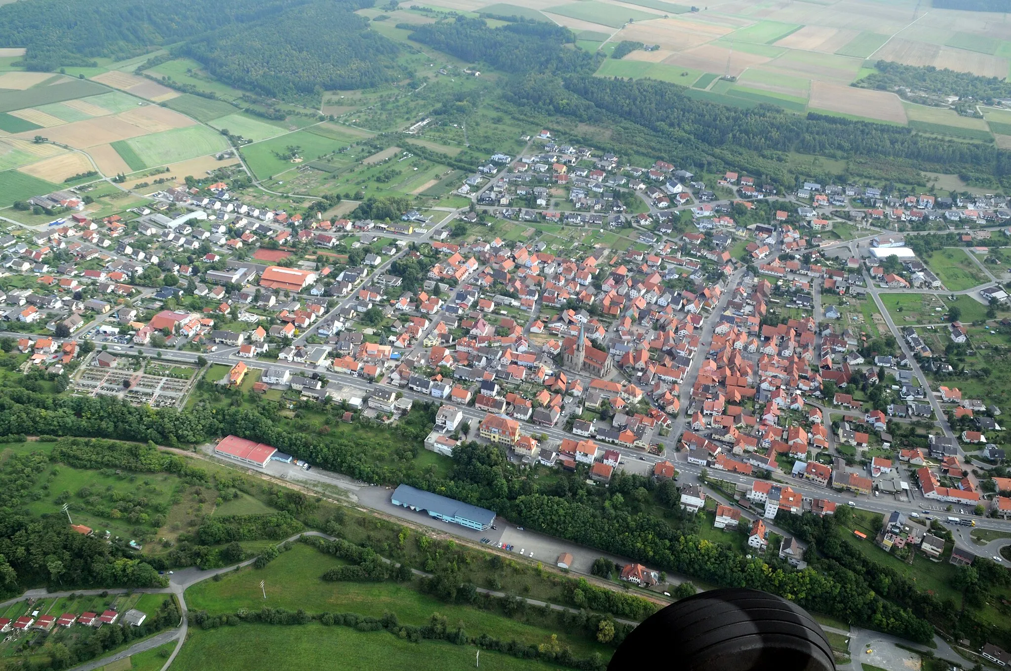Photo showing: Höpfingen, Baden-Württemberg, Germany, aerial photograph