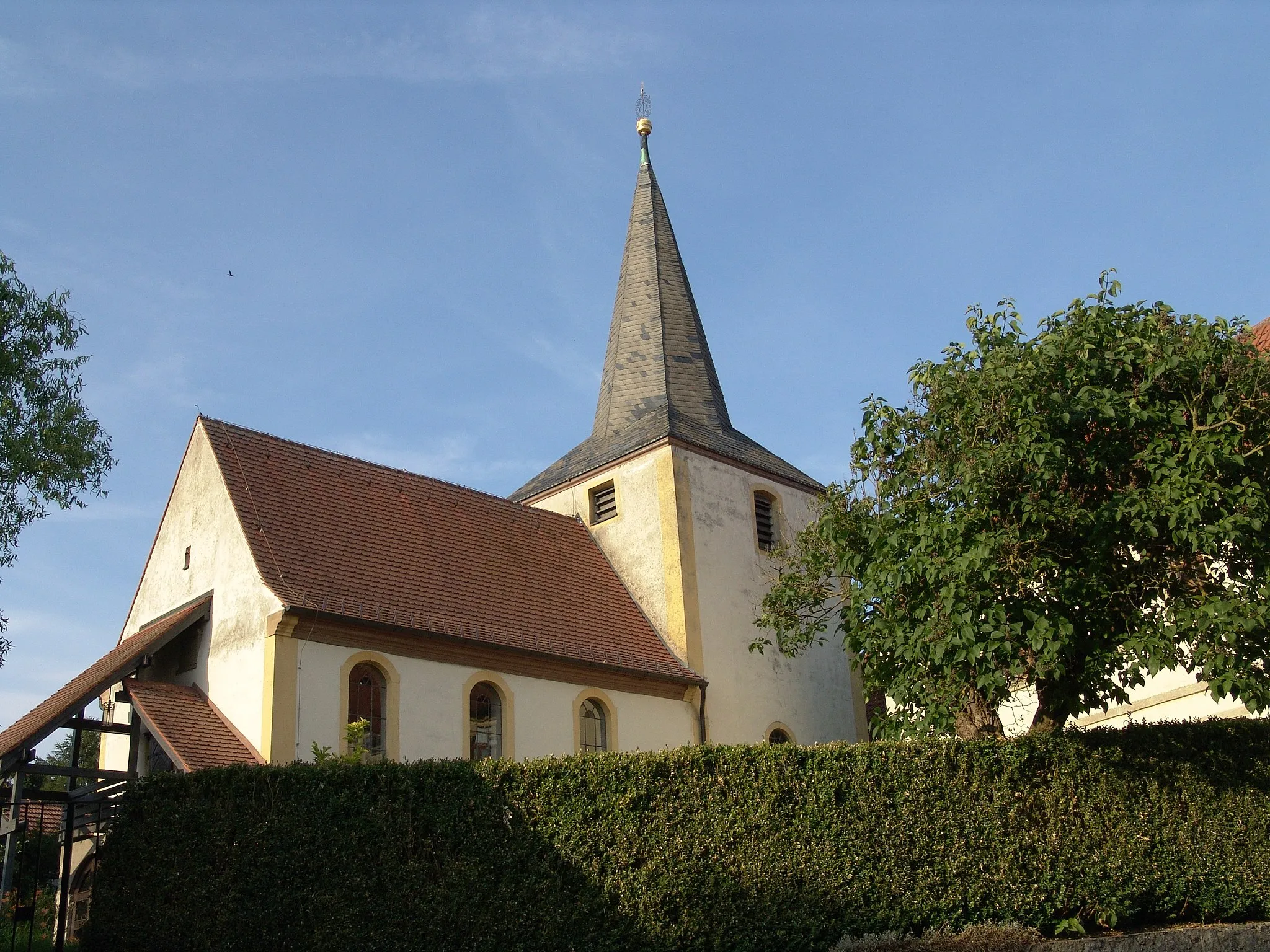 Photo showing: Evangelische Kirche in Lindflur, Kr. Würzburg