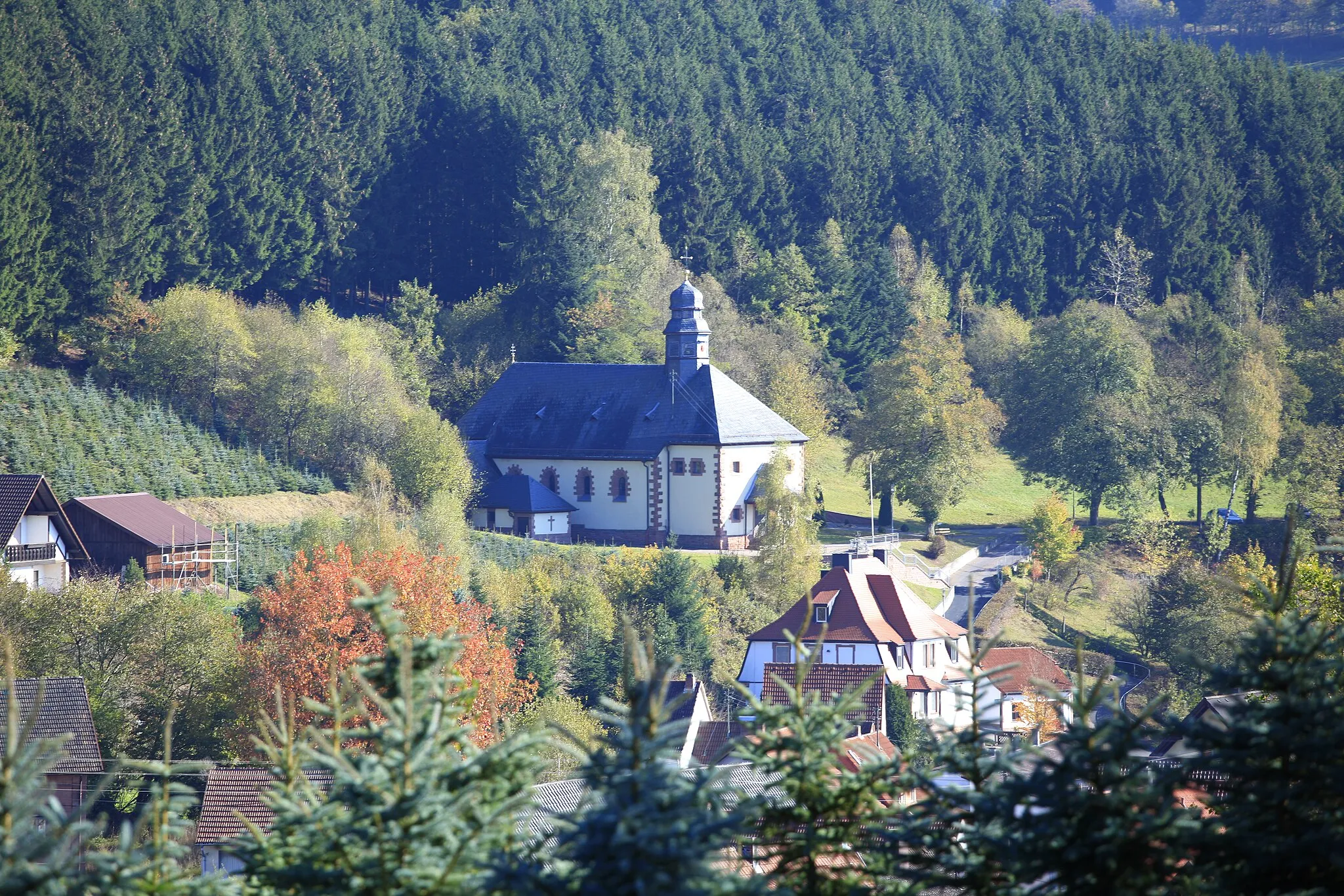 Photo showing: Ansicht von die Kirche von Aura