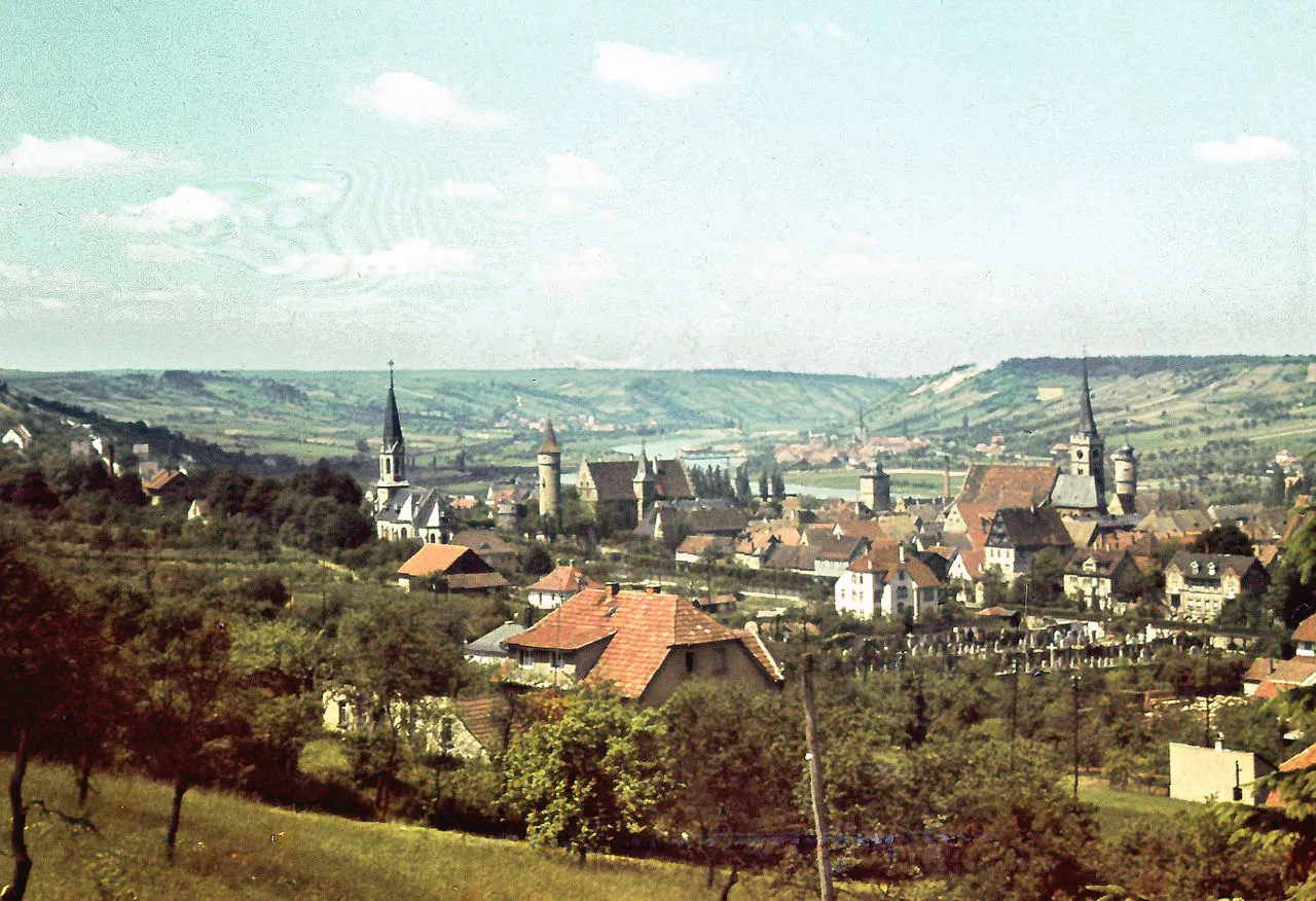 Photo showing: View of Ochsenfurt, Germany (undated, mid-20th century)