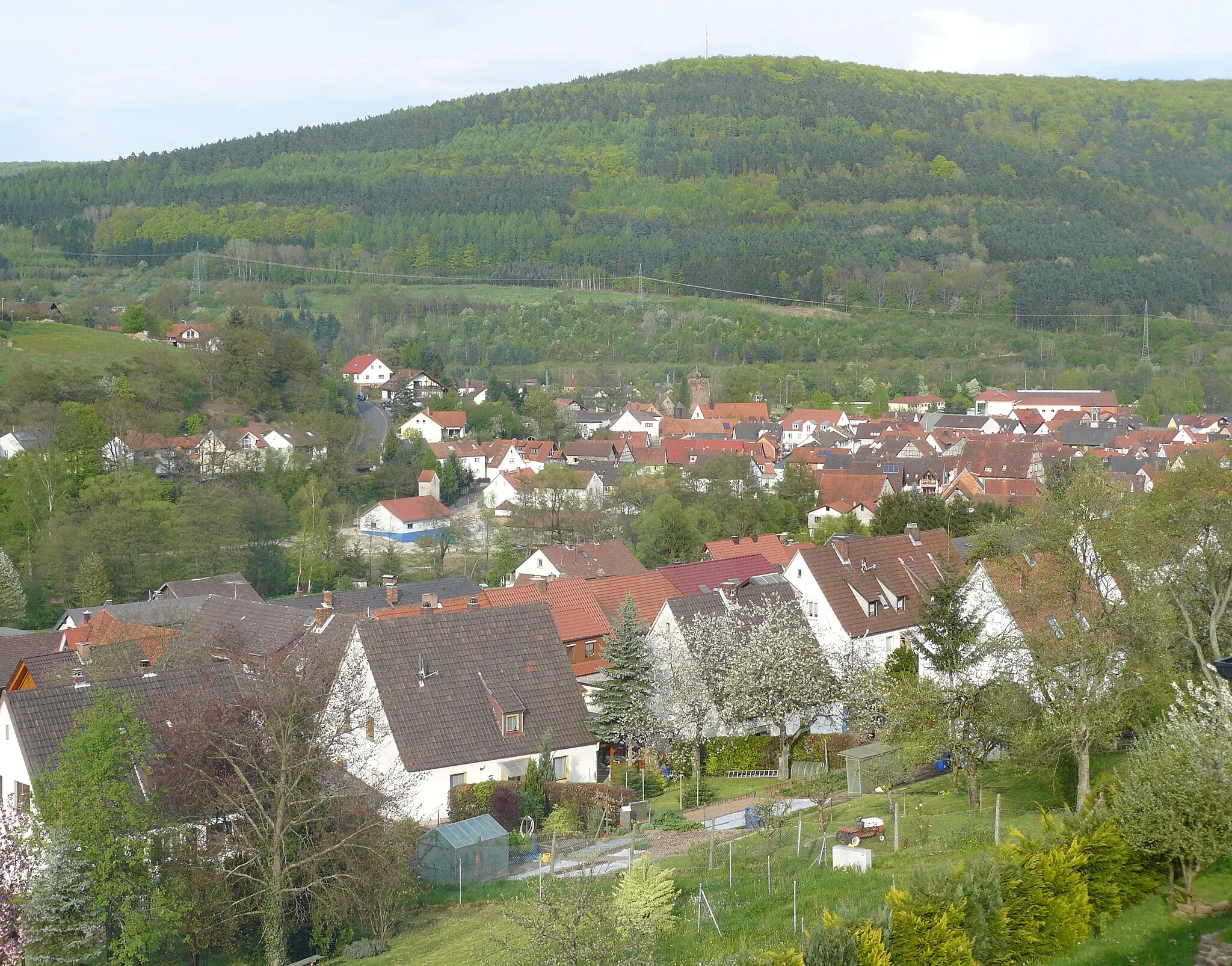 Photo showing: Blick über die Dächer von Burgsinn