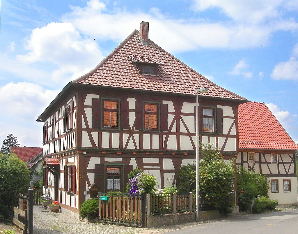 Photo showing: Hennebergisch-fränkisches Fachwerk in Nordheim (Thüringen)