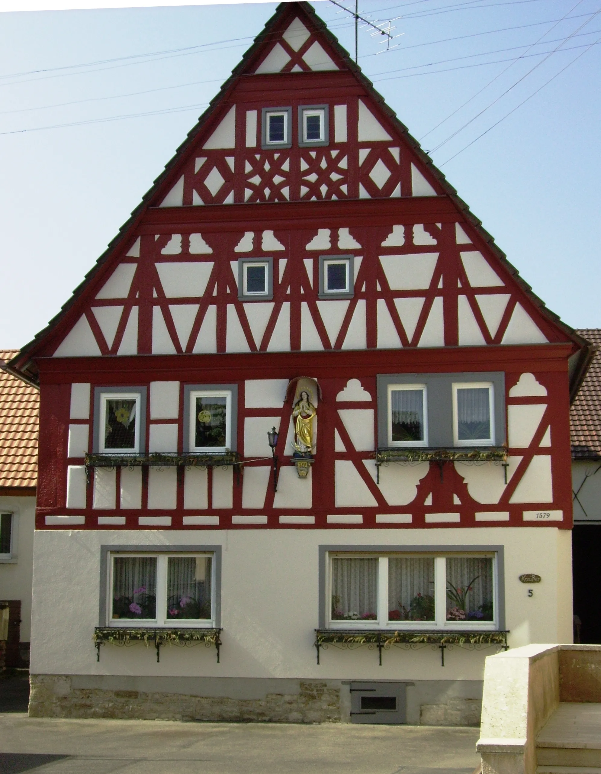 Photo showing: Fränkisches Fachwerkhaus in Röttingen