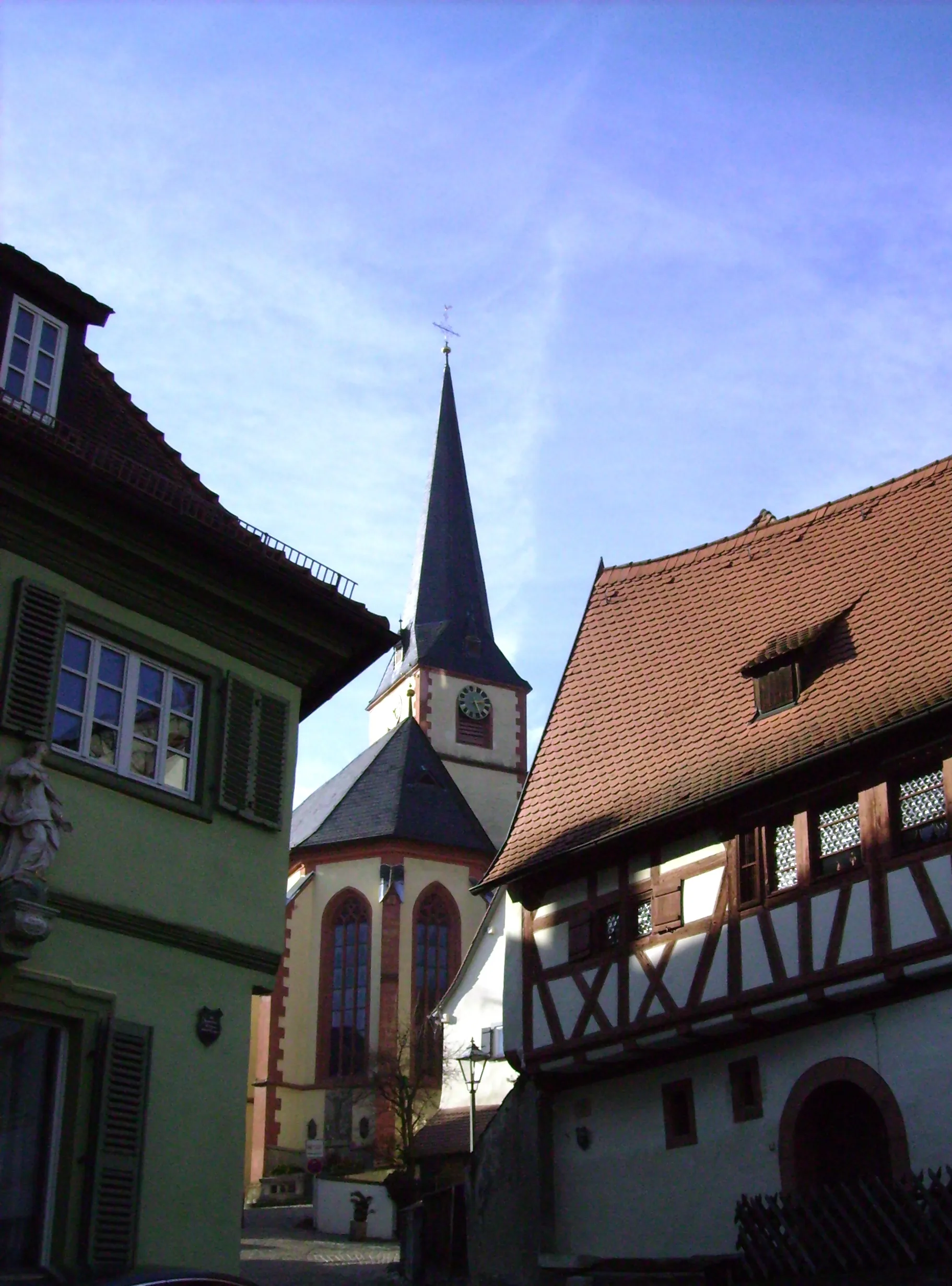 Photo showing: Sulzfeld: Blick zur Kirche