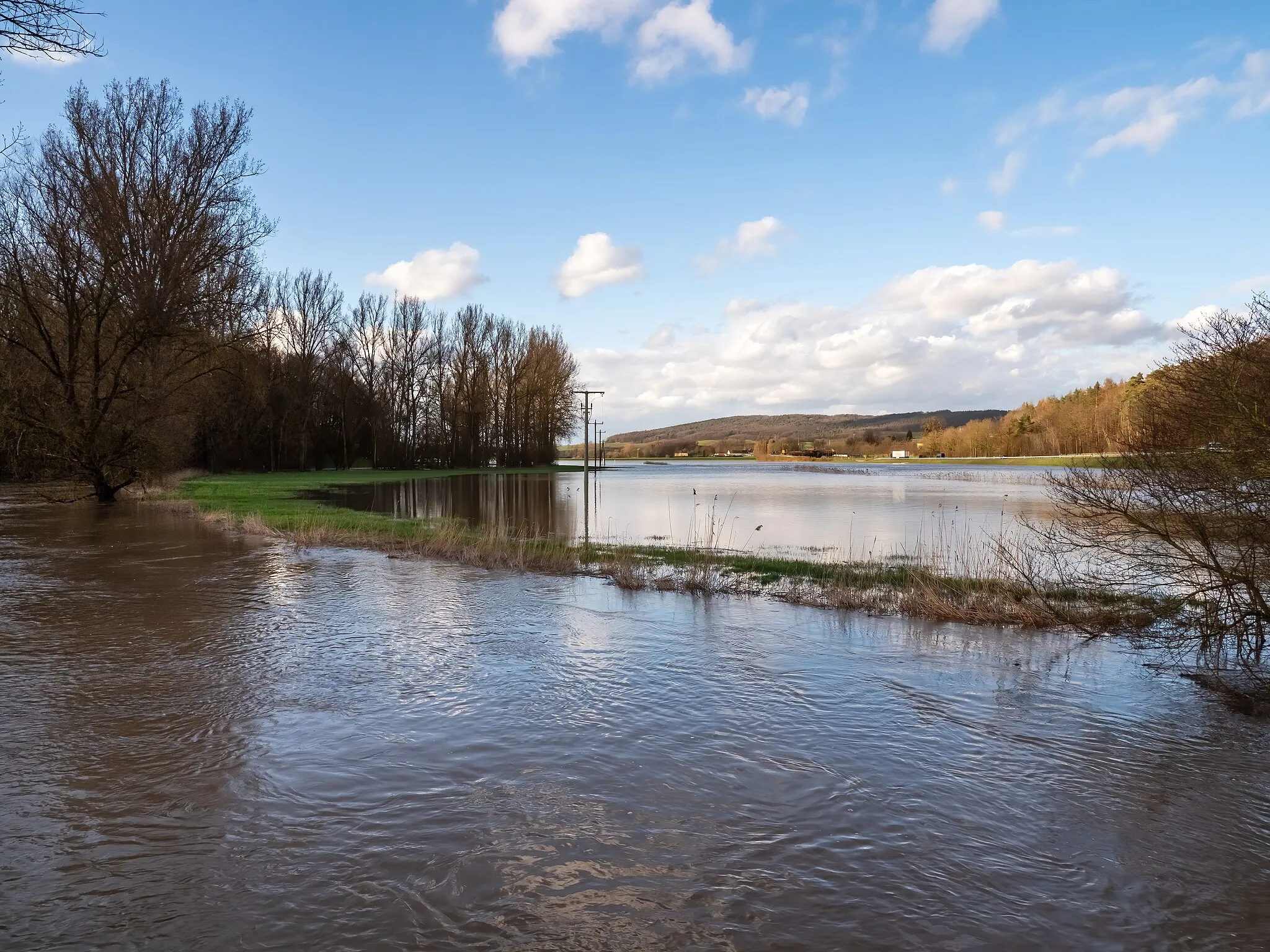 Photo showing: Flood in Freudeneck near Rattelsdorf in Itzgrund