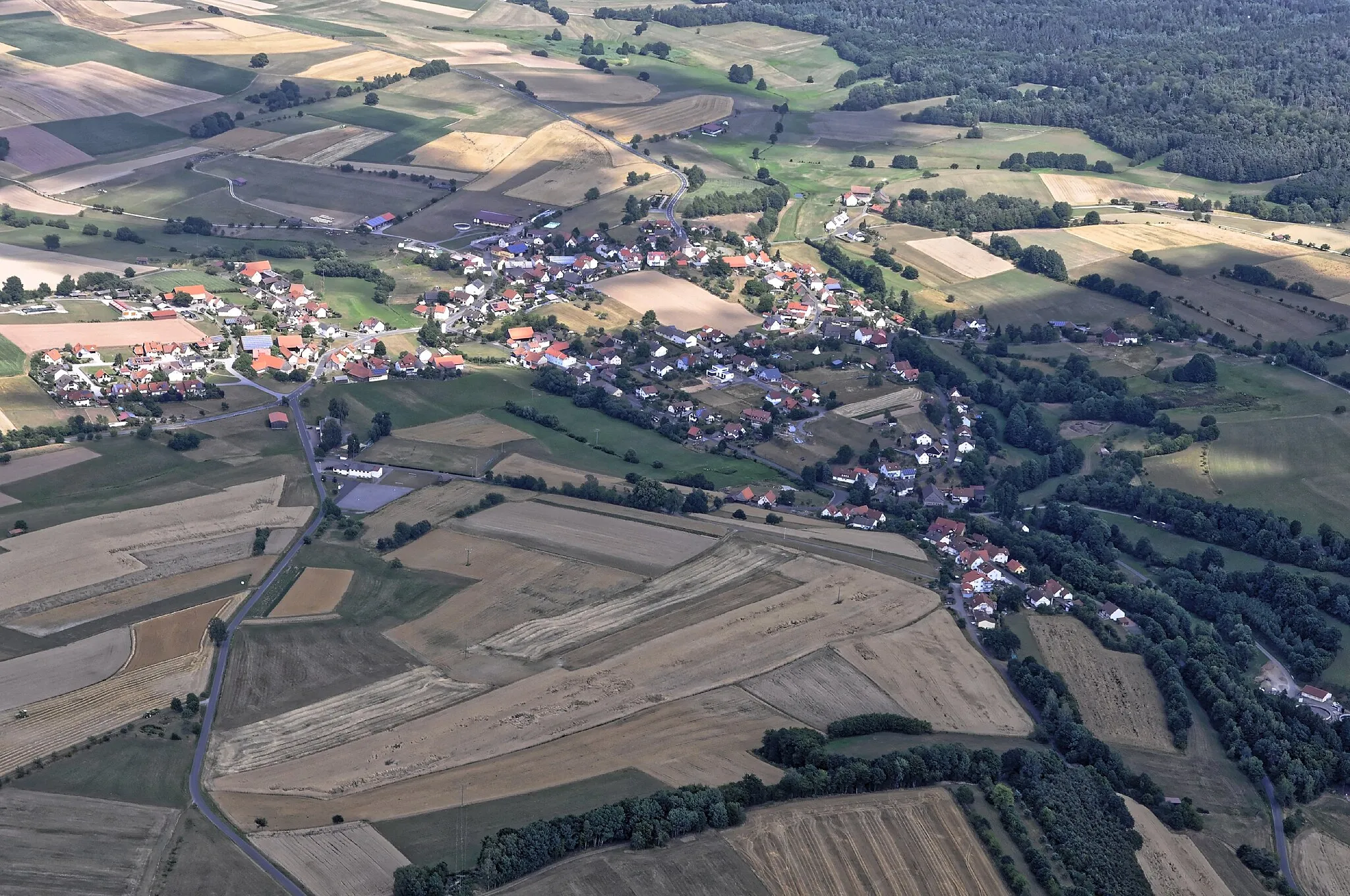 Photo showing: Bilder vom Flug Nordholz-Hammelburg 2015: Schönderling, Ortsteil von Schondra.