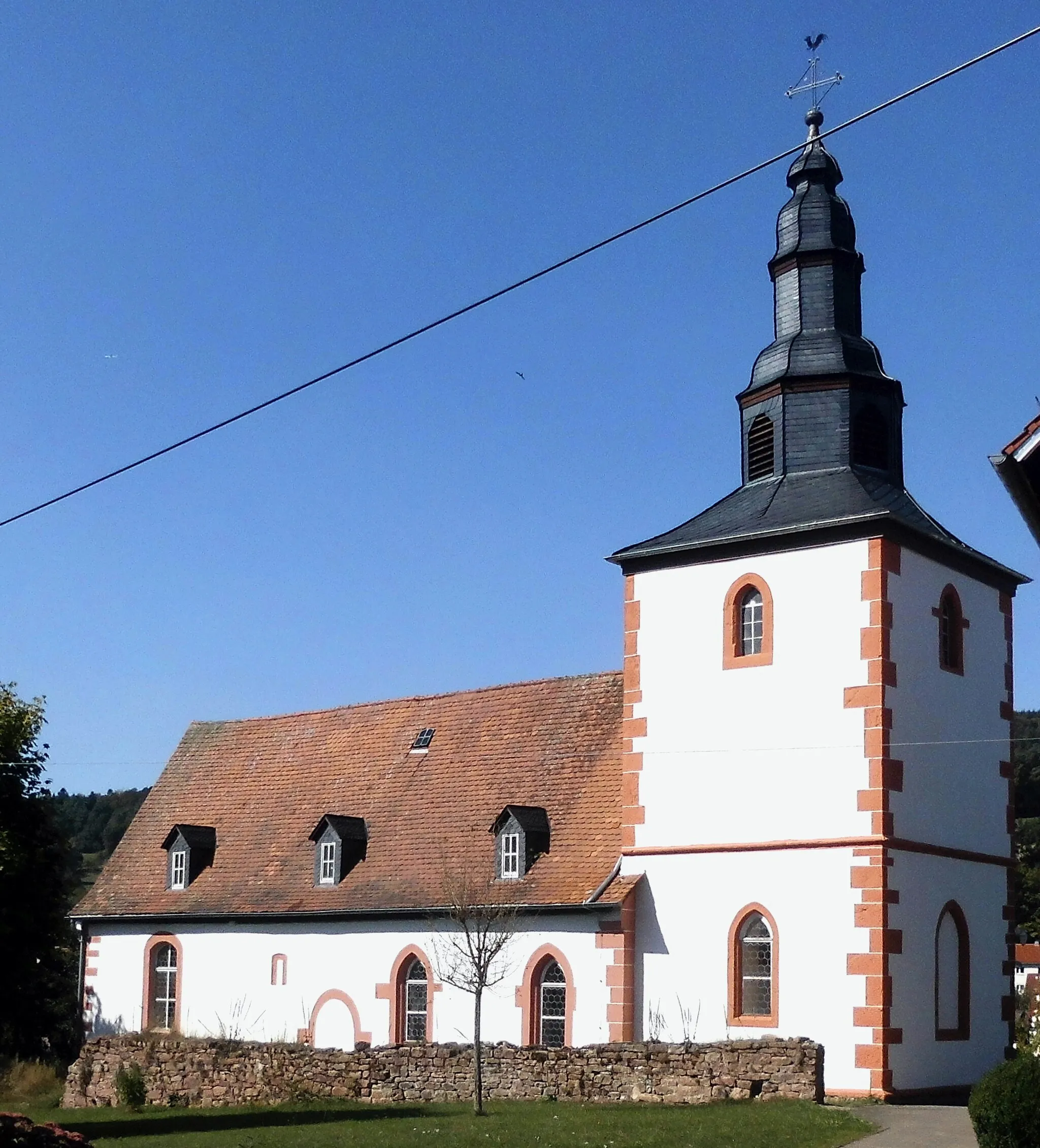 Photo showing: Evangelische Maria-Magdalenen-Kirche in Marjoß, Steinau an der Strae; erbaut 1492/1493.