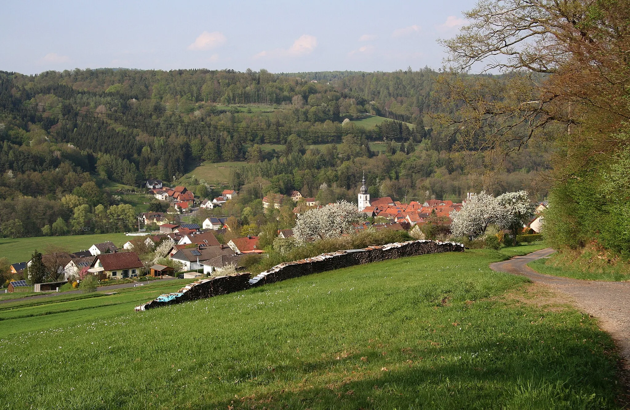 Photo showing: Blick von Südwesten auf Zeitlofs, Landkreis Bad Kissingen, Bayern