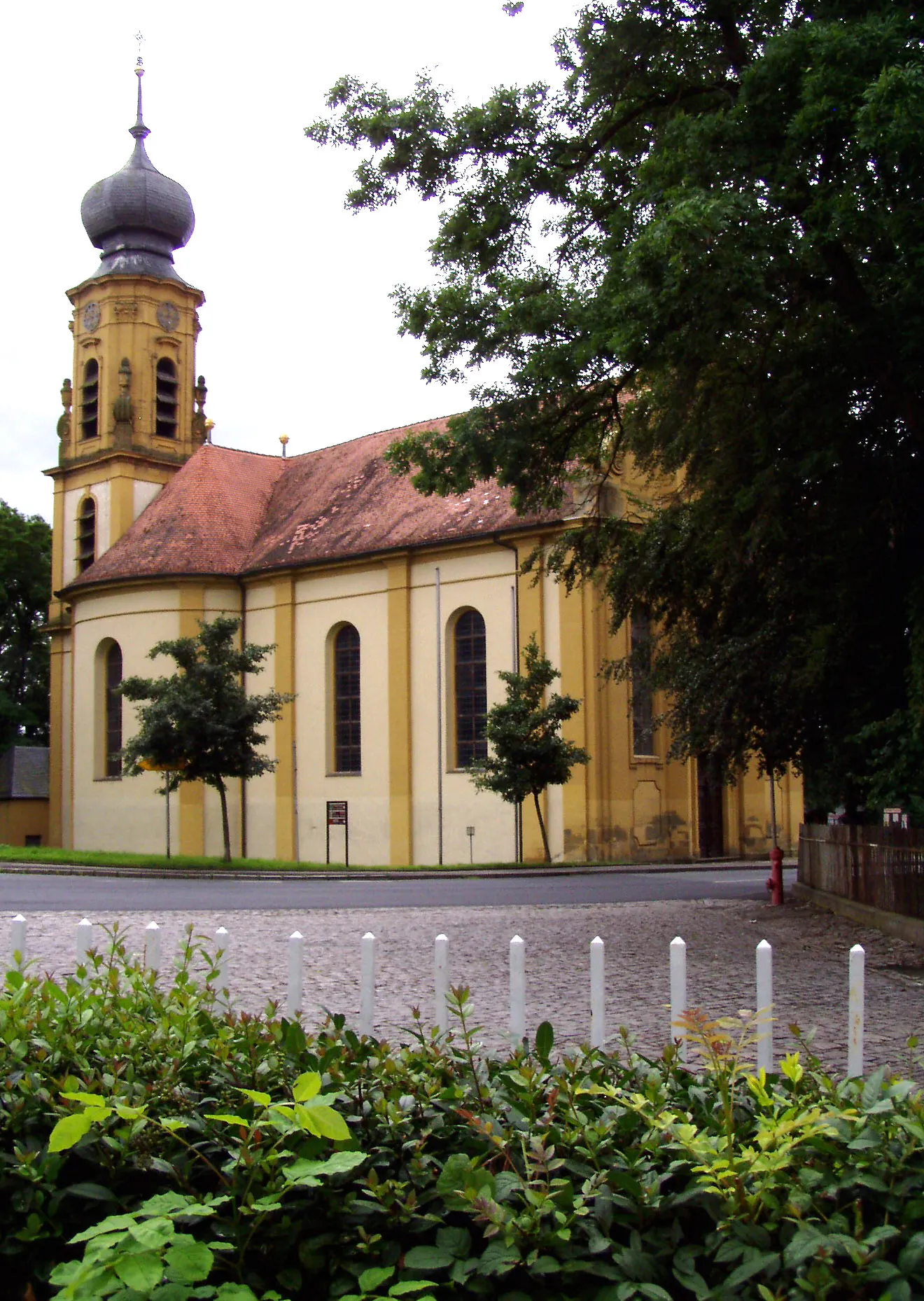 Photo showing: Balthasar Neumanns Pfarrkirche 'Zur heiligsten Dreifaltigkeit' in Gaibach