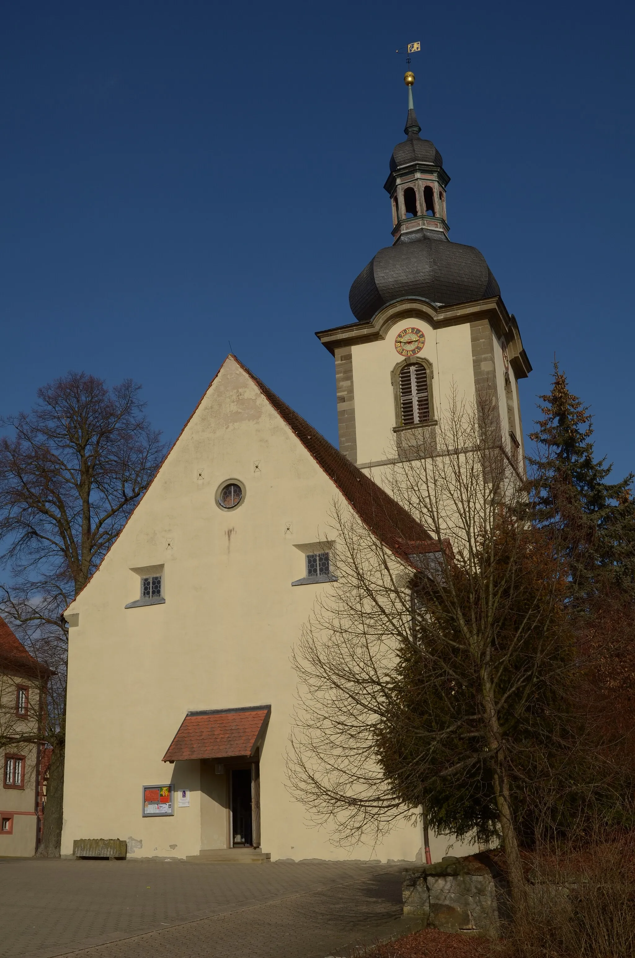 Photo showing: lutheran parish church in Ruegheim near Hofheim in Unterfranken