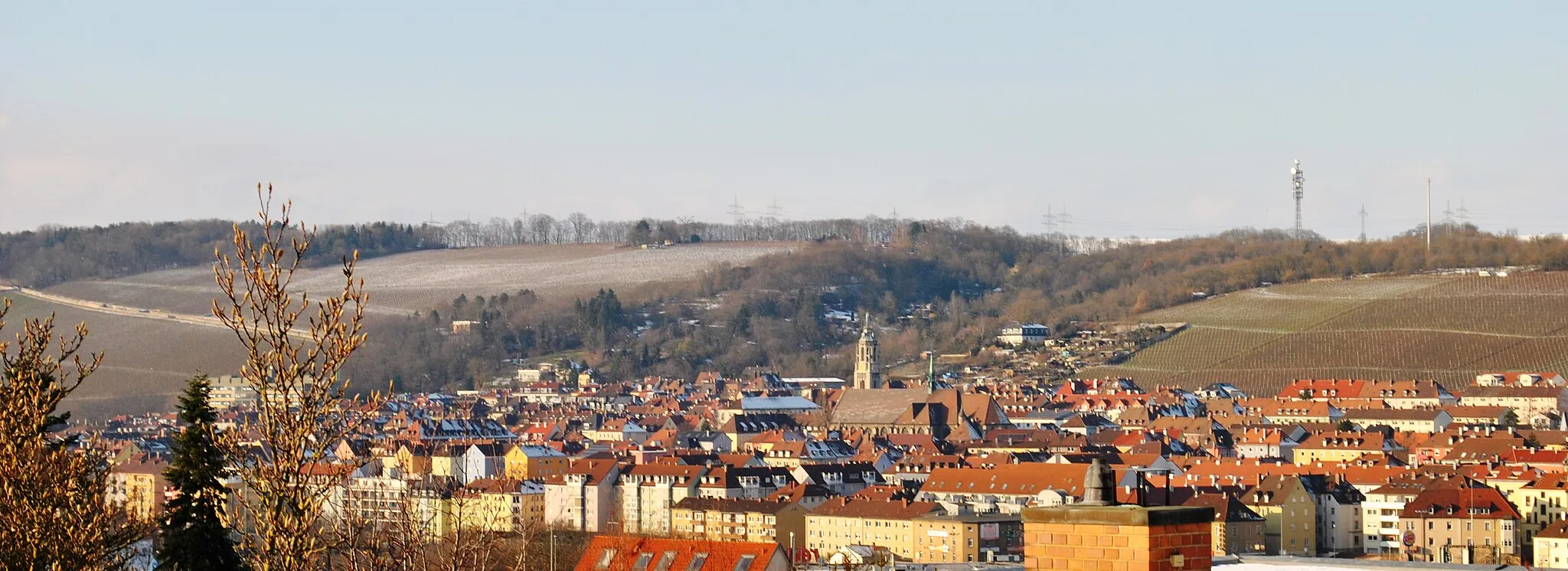 Photo showing: Panorama Grombühl vom Mönchberg aus