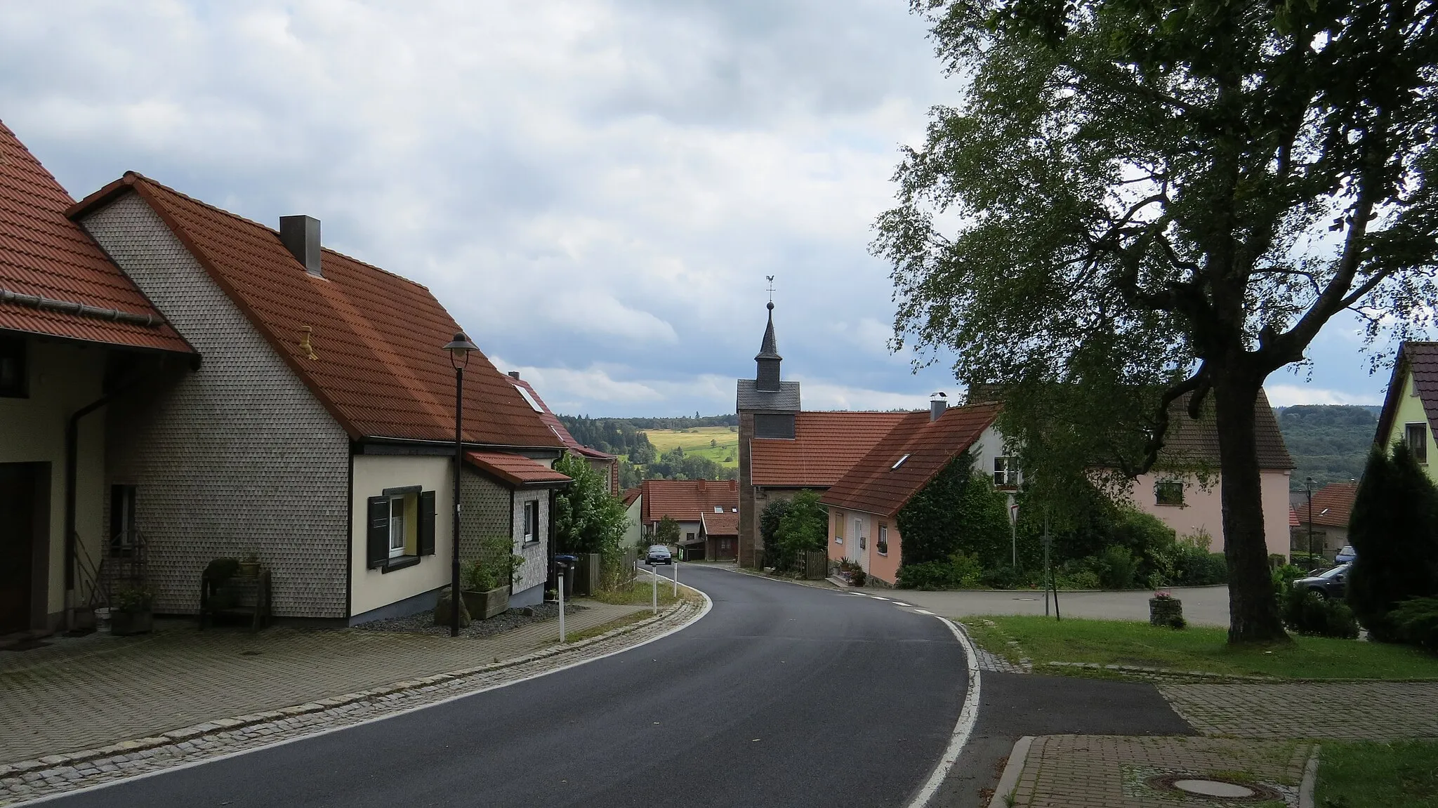 Photo showing: Ortsdurchfahrt Seifertser Str. Richtung Süden in Birx