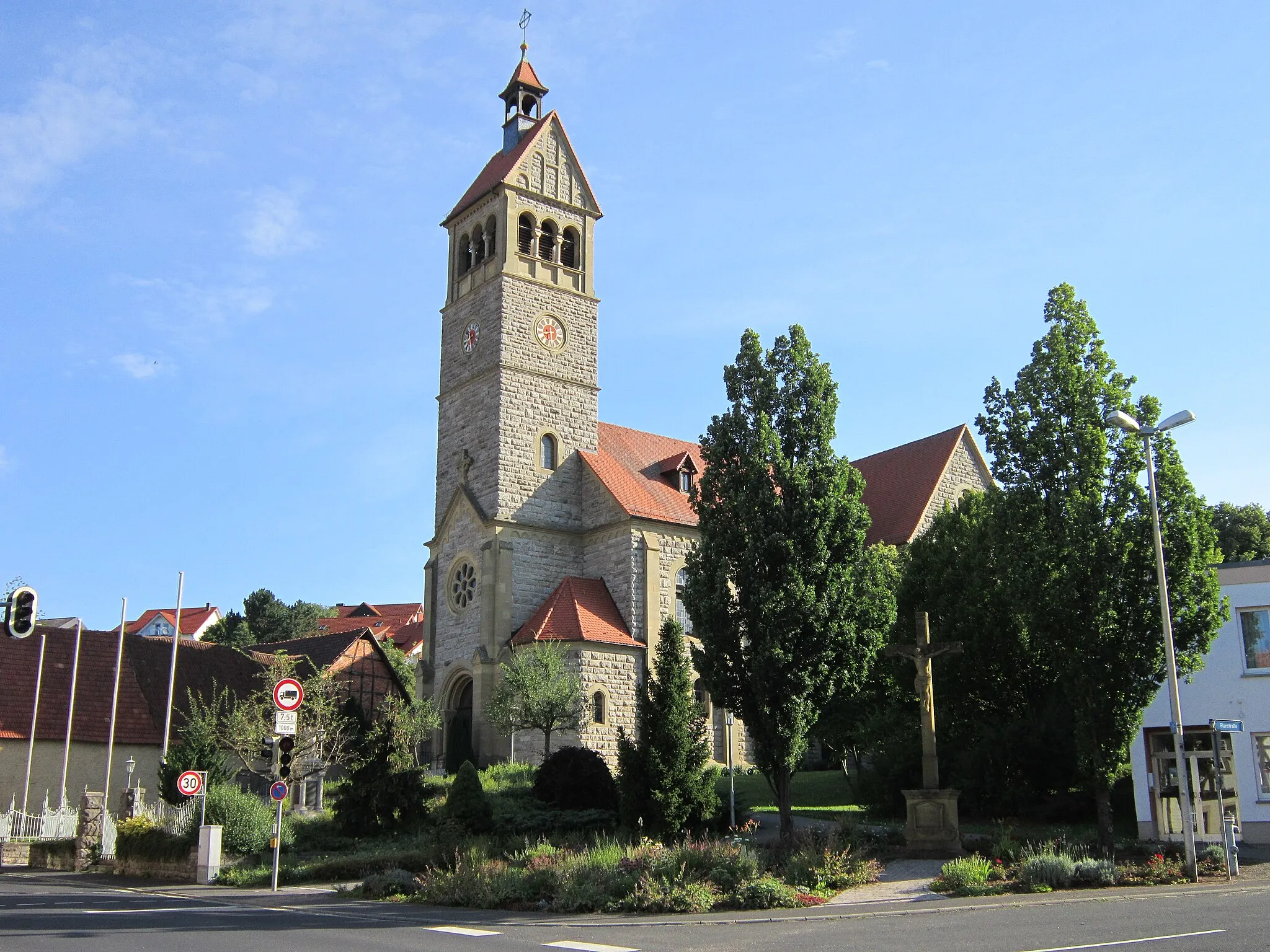 Photo showing: St.Laurentius Church in Reiterswiesen, a quarter of the German spa town Bad Kissingen in Lower Franconia (Bavaria)