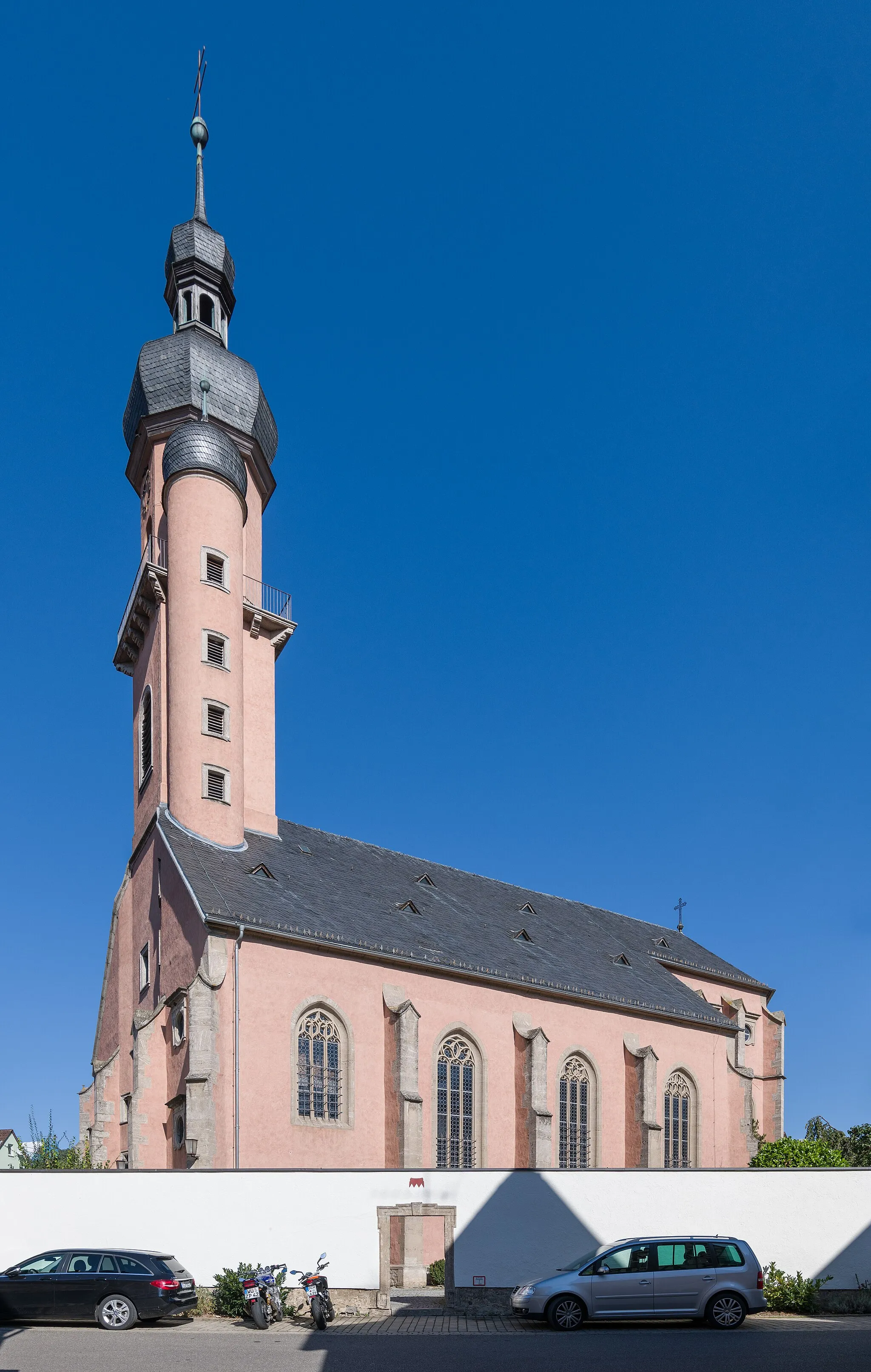 Photo showing: A southwest view of St. Nikolaus, Eibelstadt