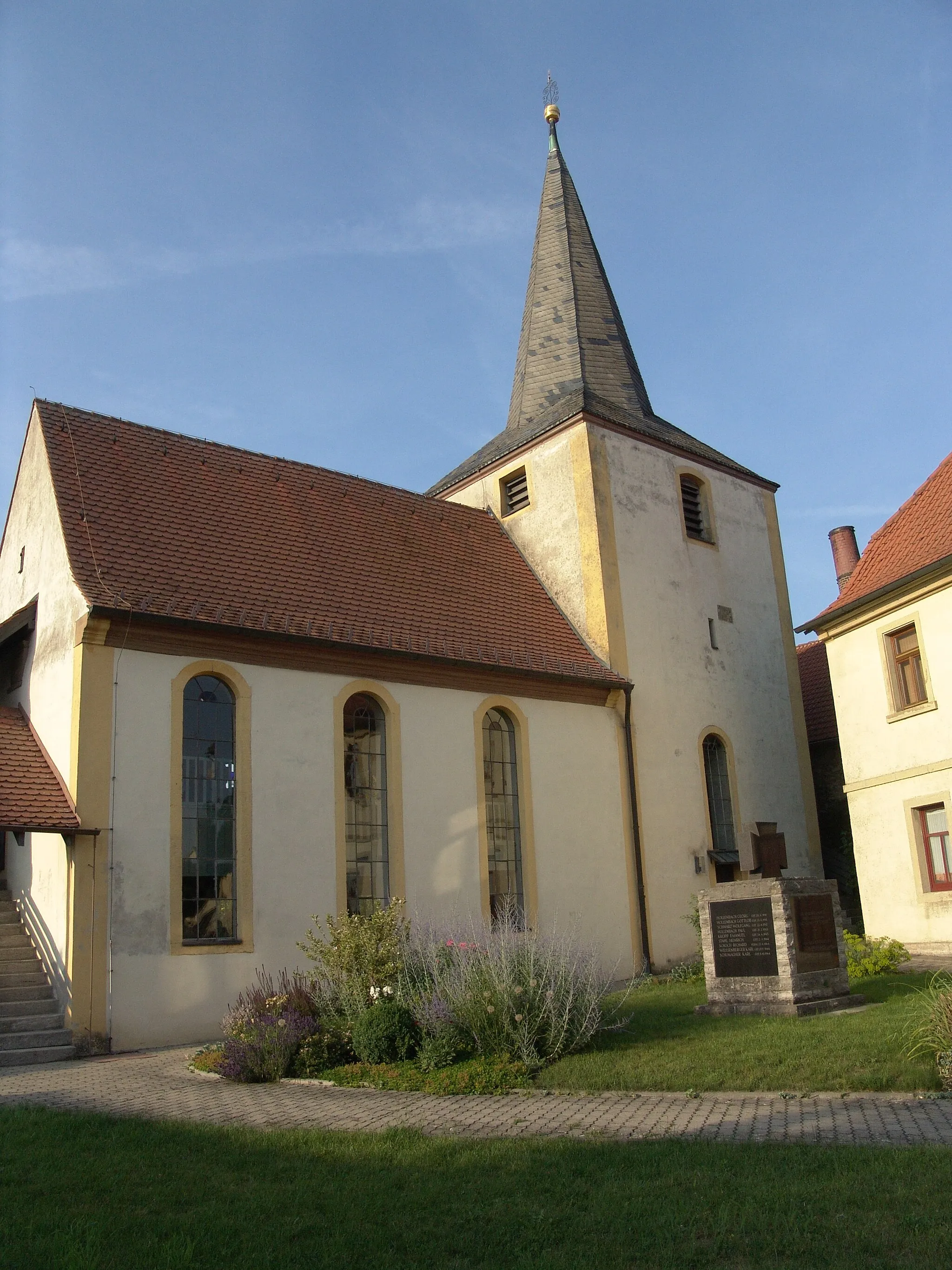 Photo showing: Evangelische Kirche in Lindflur, Kr. Würzburg