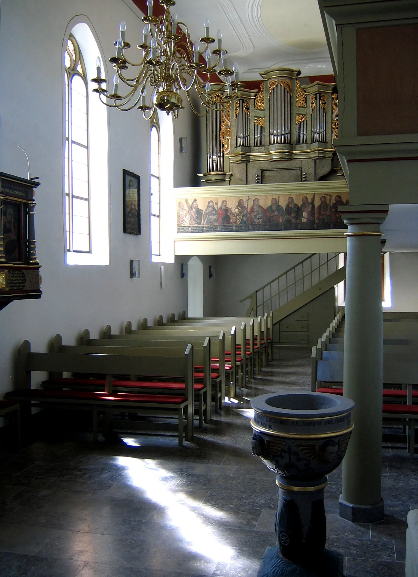 Photo showing: Innenraum der Michael-Kirche in Michelfeld bei Kitzingen
