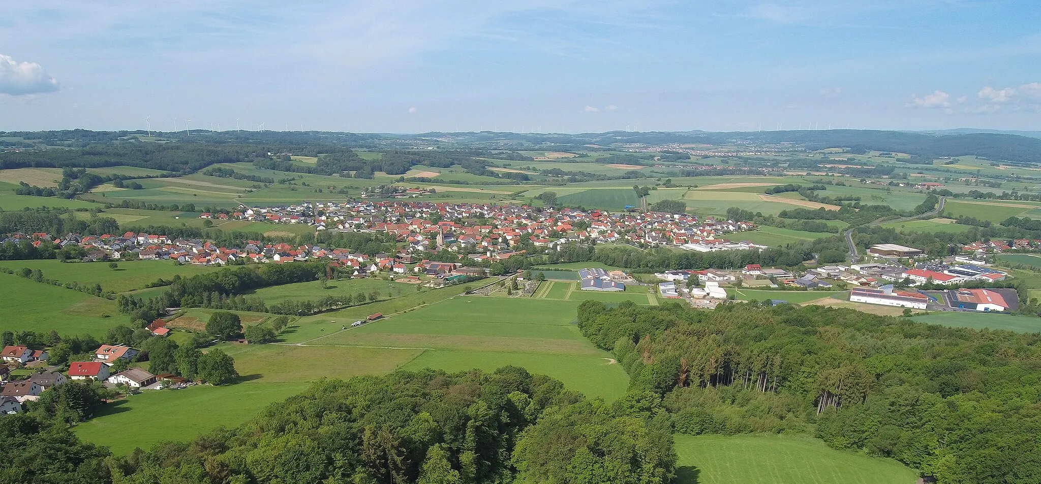 Photo showing: Mittelkalbach von der Bornhecke aus gesehen