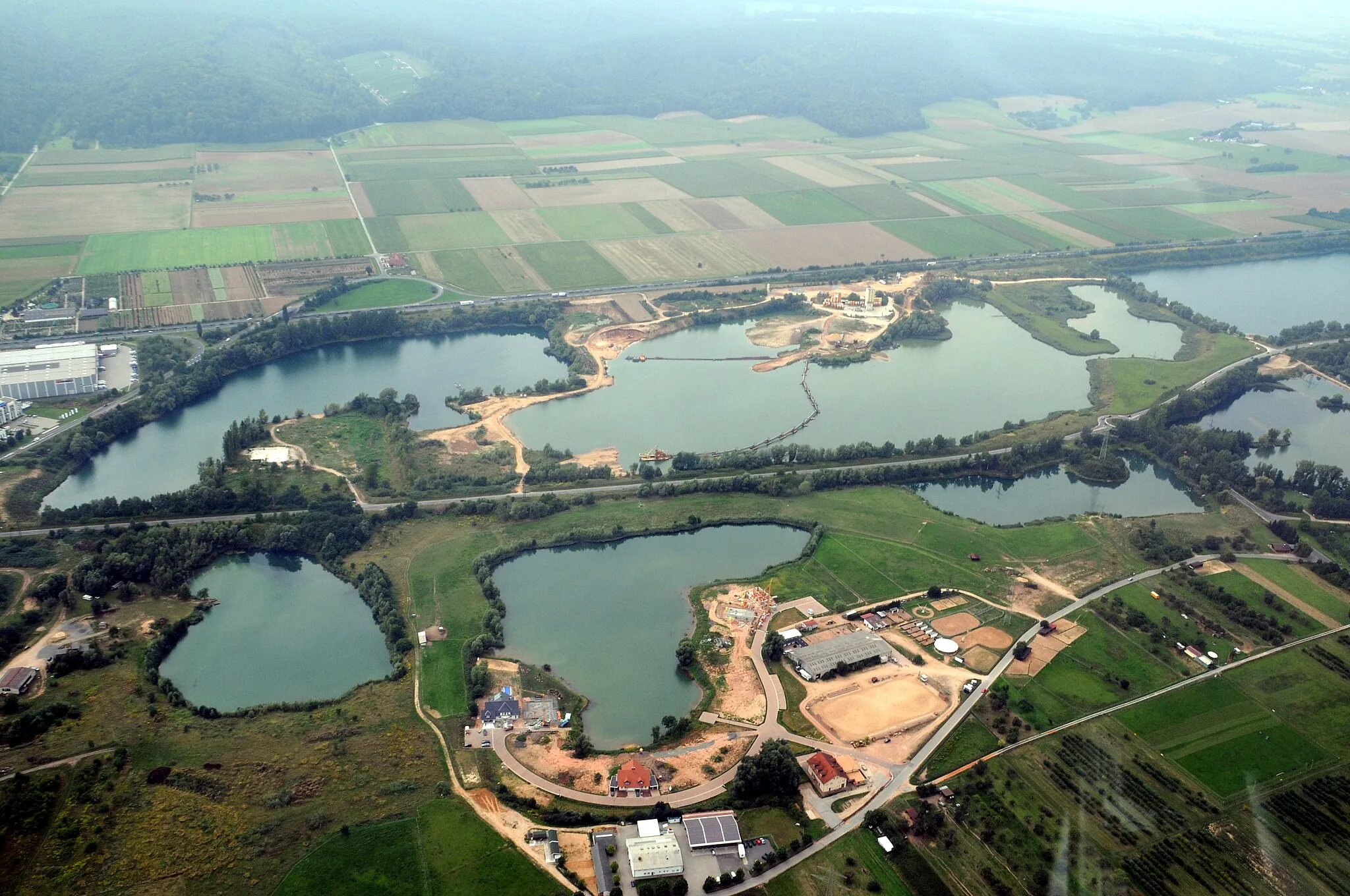 Photo showing: Großwallstadt, Bavaria, Germany, aerial photograph