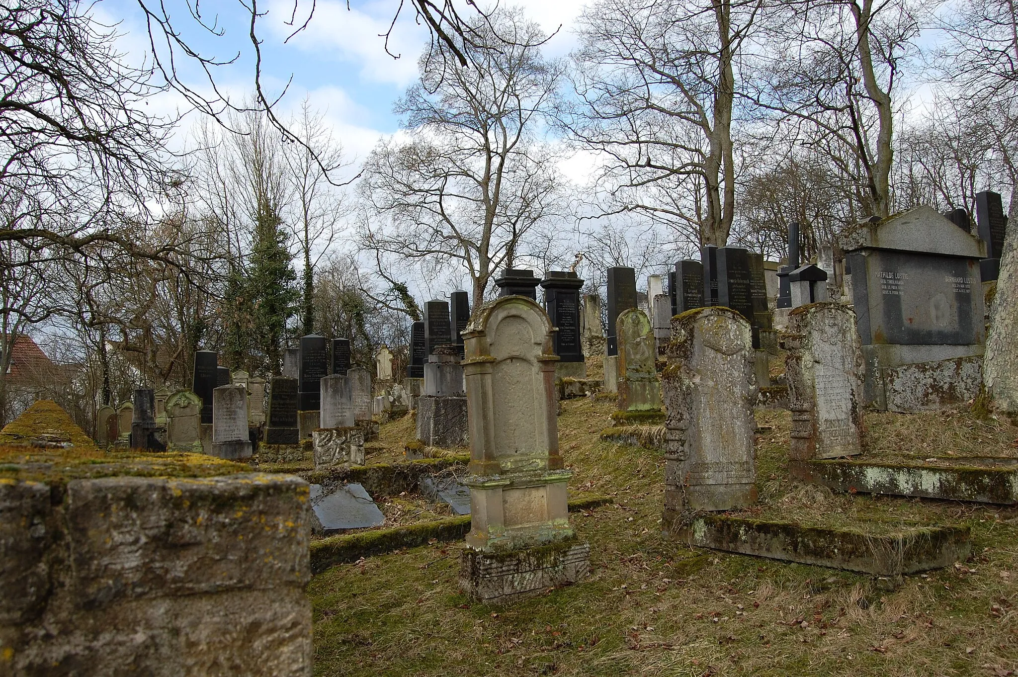 Photo showing: Jüdischer Friedhof in Bad Neustadt an der Saale. Er diente der israelitschen Kultusgemeinde Bad Neustadt an der Saale bis zum Jahr 1942 als Bestattungsstätte.