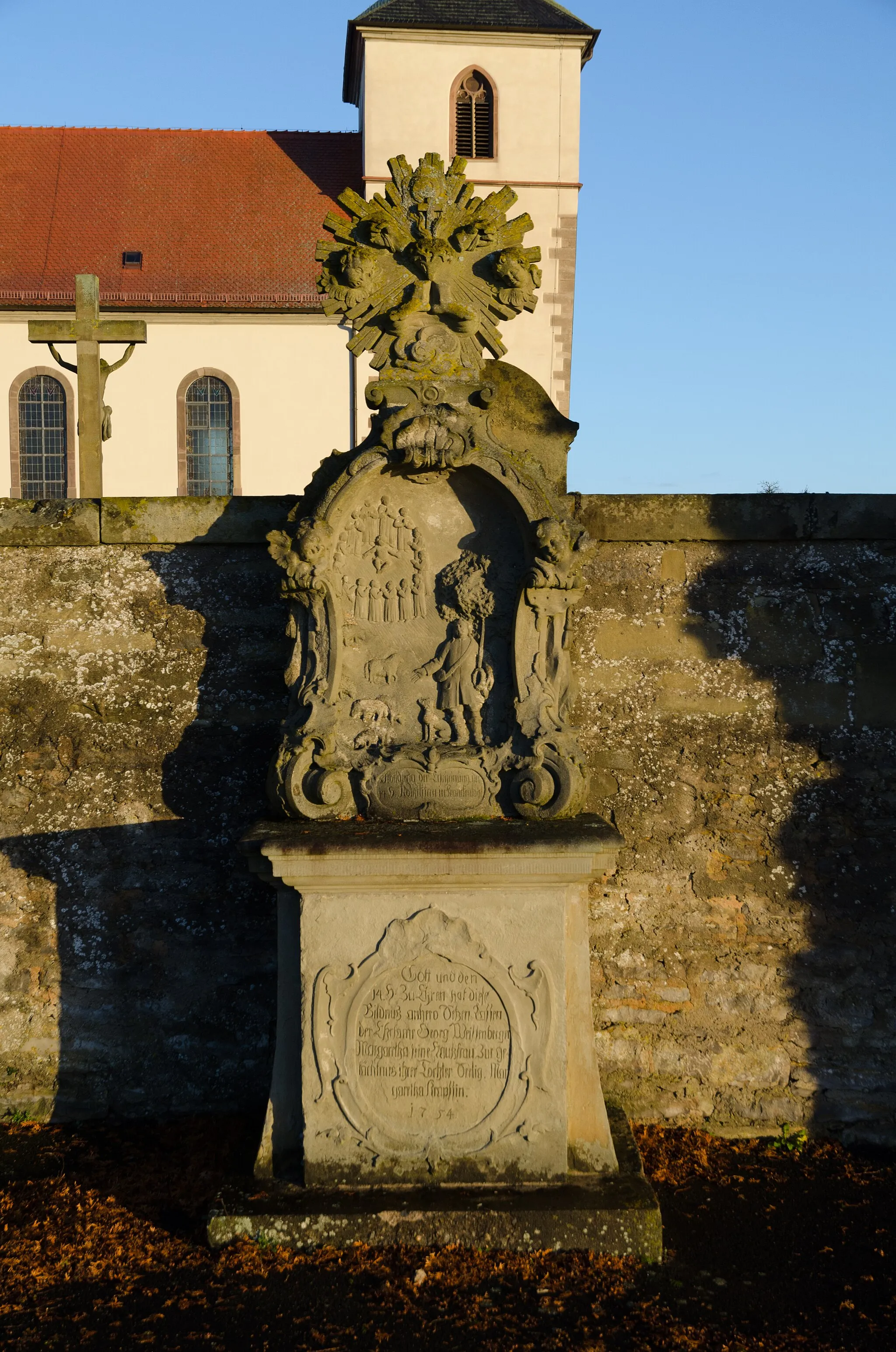 Photo showing: Wasserlosen, Wülfershausen, Sankt-Kilian-Straße 2, Krautäcker, Altarbildstock