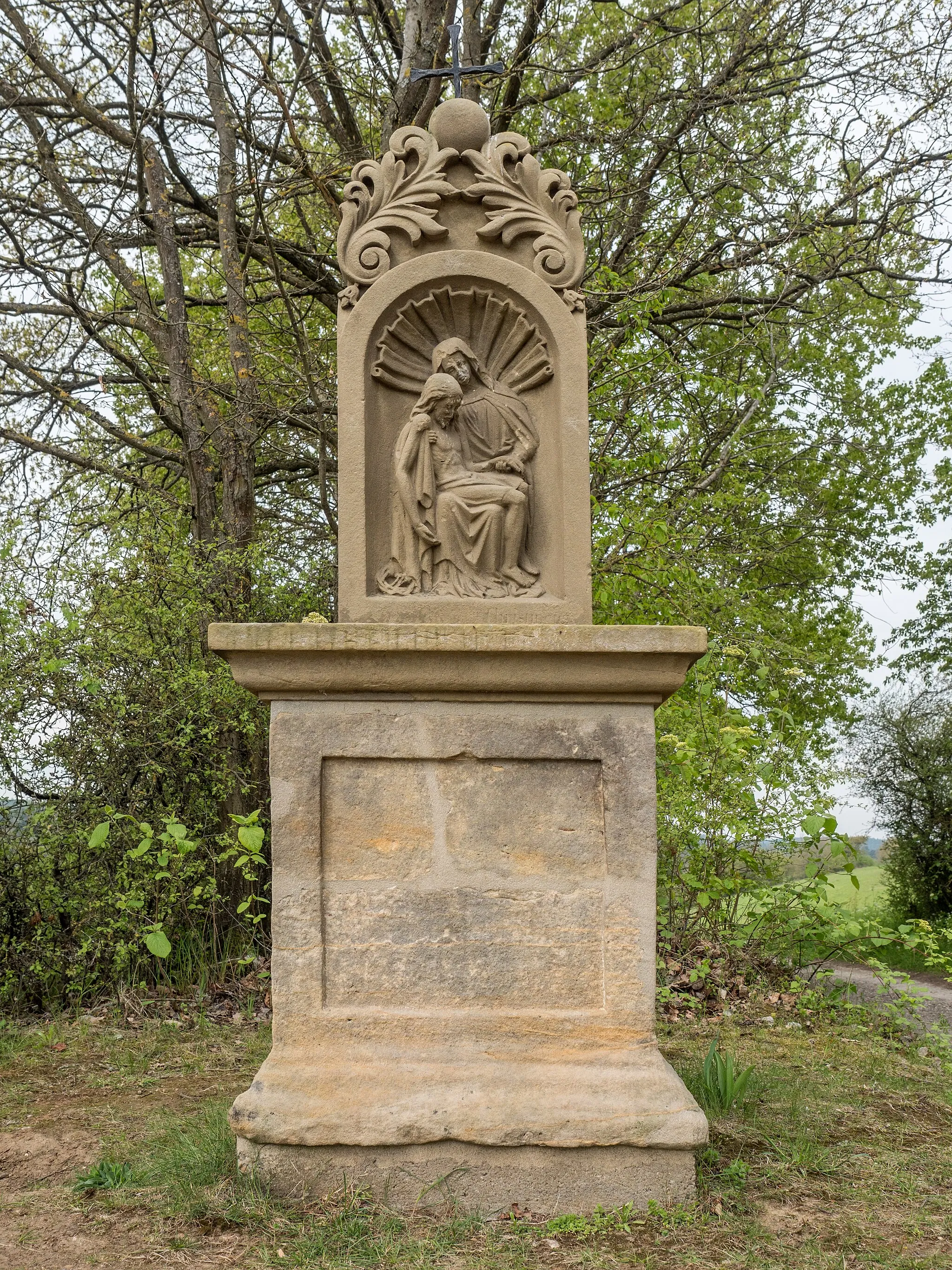 Photo showing: Wayside shrine in Bischberg, Rothofäcker, Schulstraße