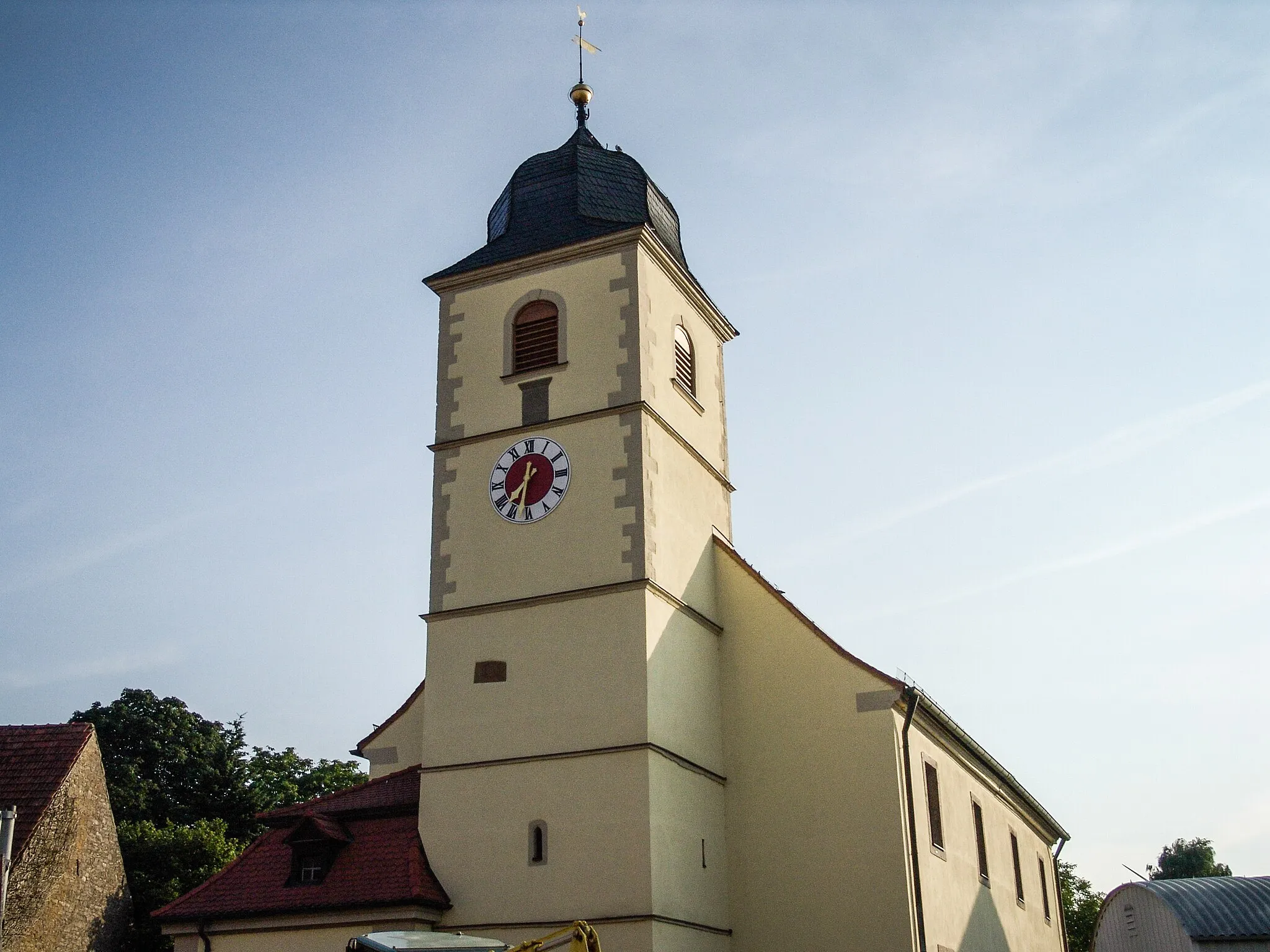 Photo showing: Evangelische Kirche in Uengershausen, Kr. Würzburg